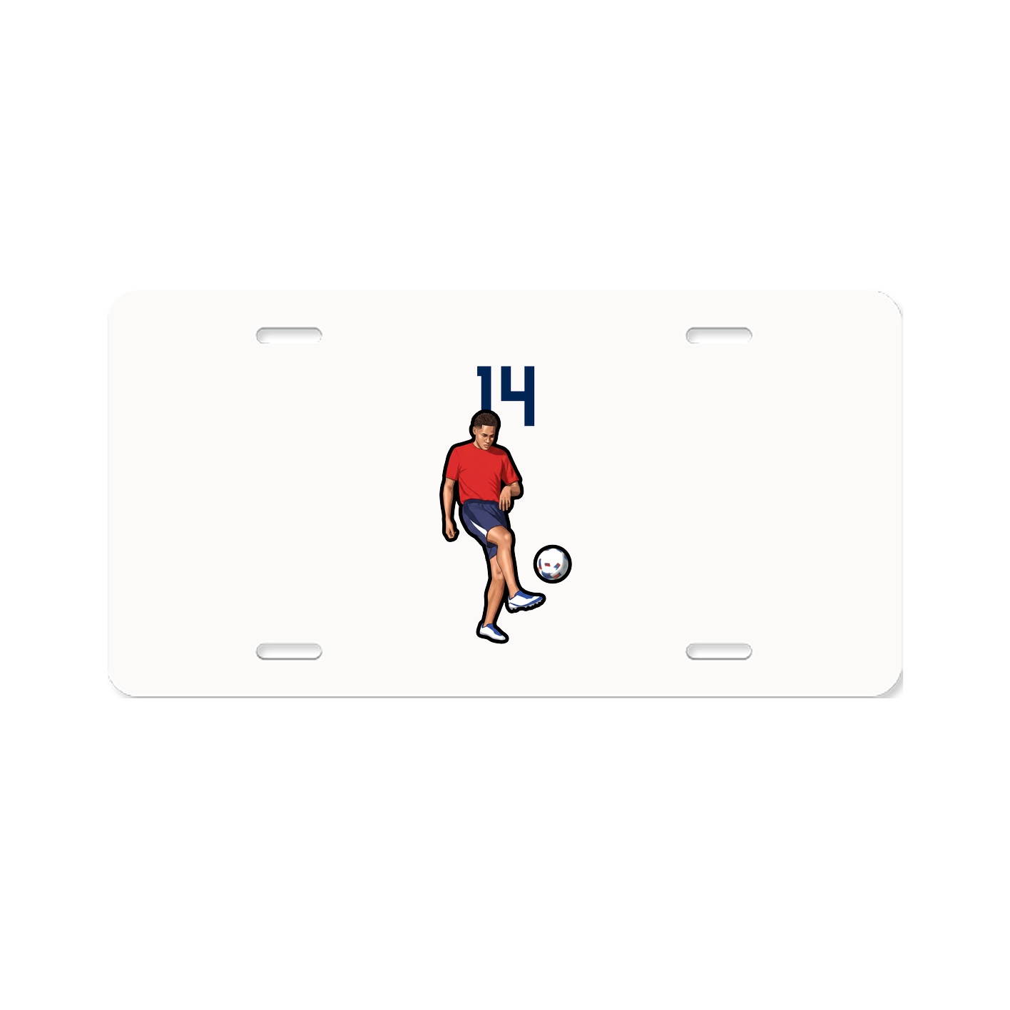 License Plate — Number Top in Classic