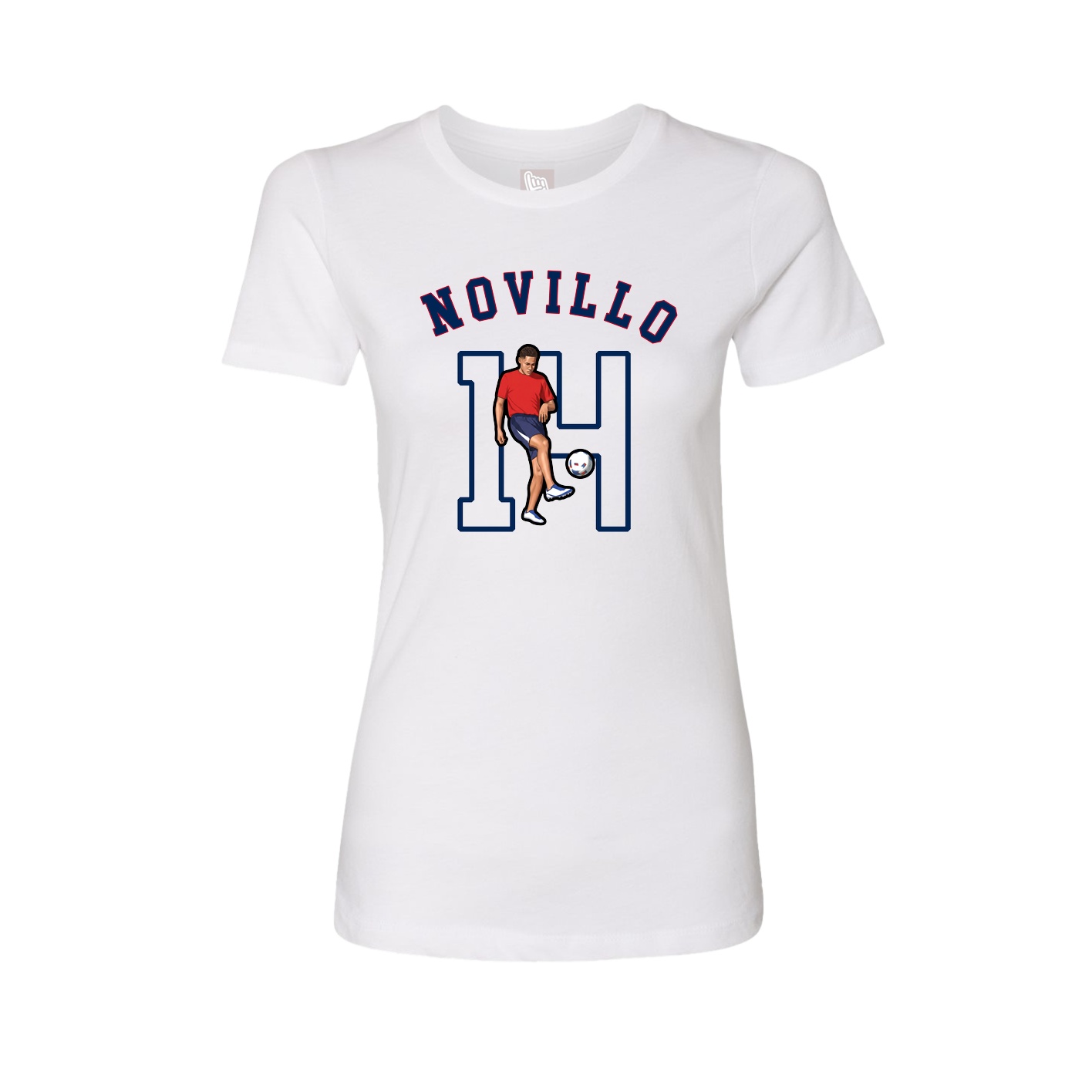 Fitted Women's Tee — Shirsey Arch in White