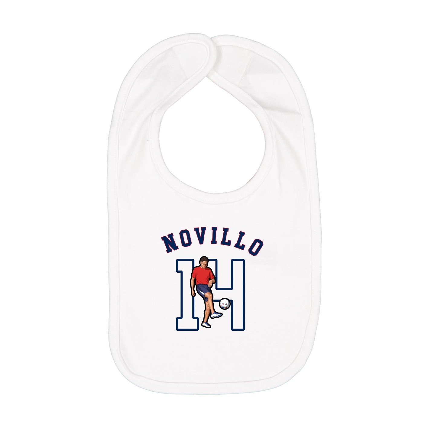 Infant Bib — Shirsey Arch in White