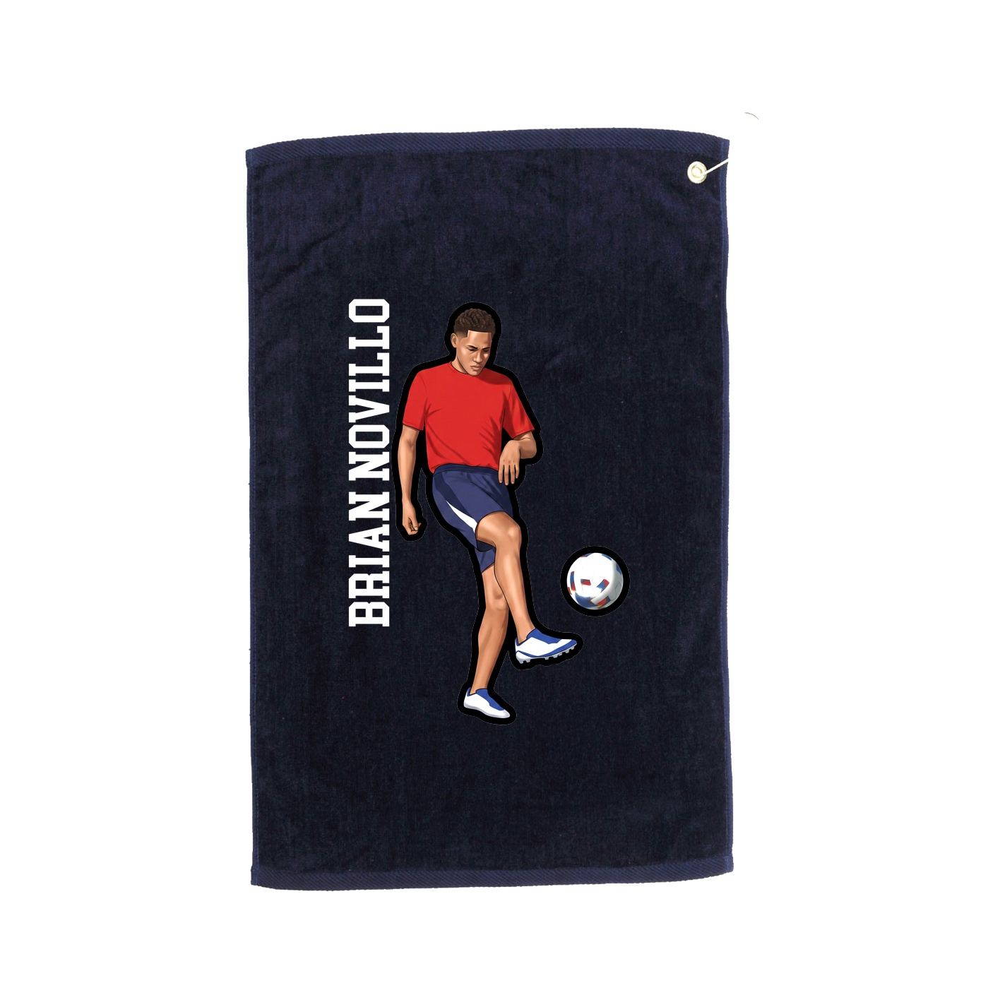 Golf Towel — Name Vertical in Navy