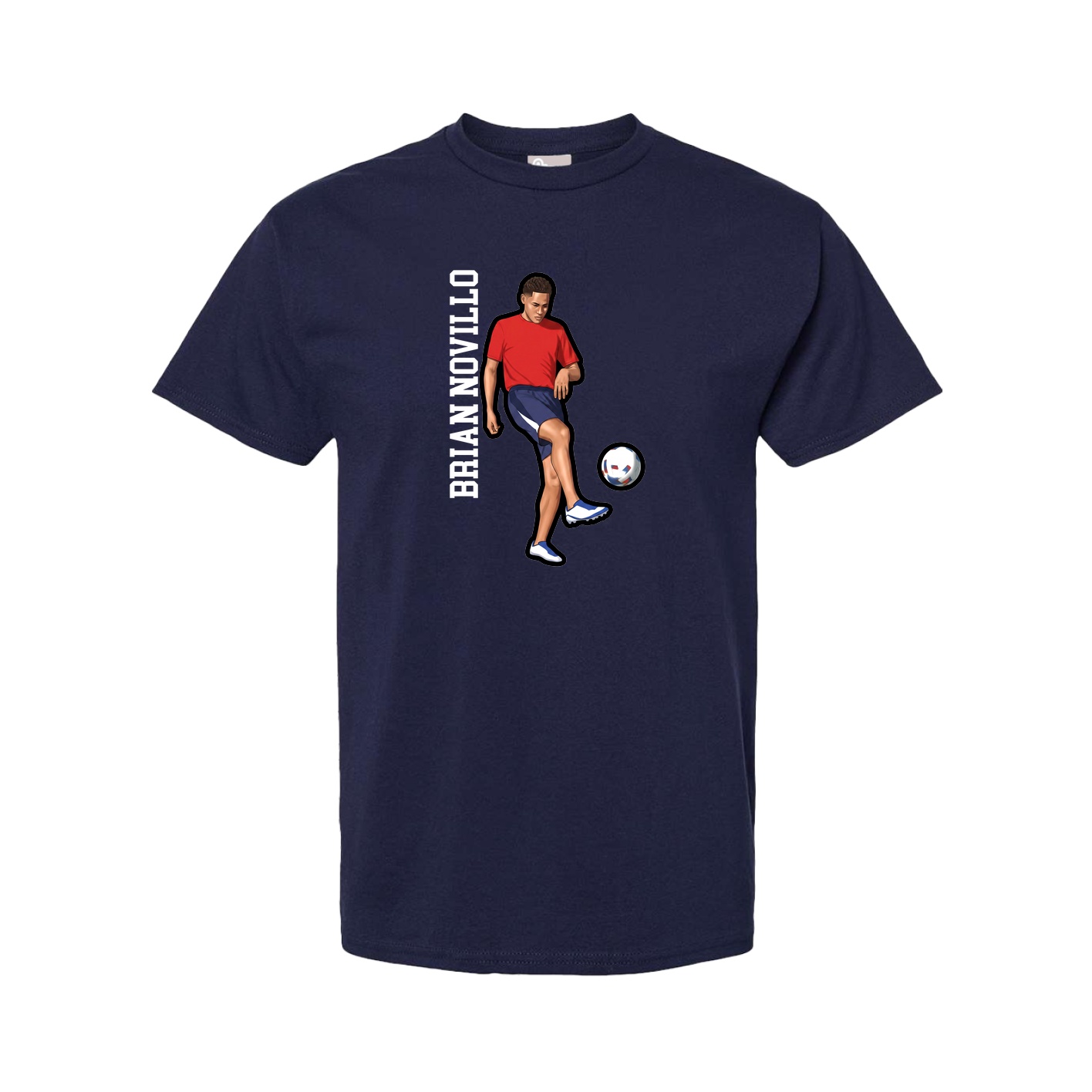 Tee — Name Vertical in Navy