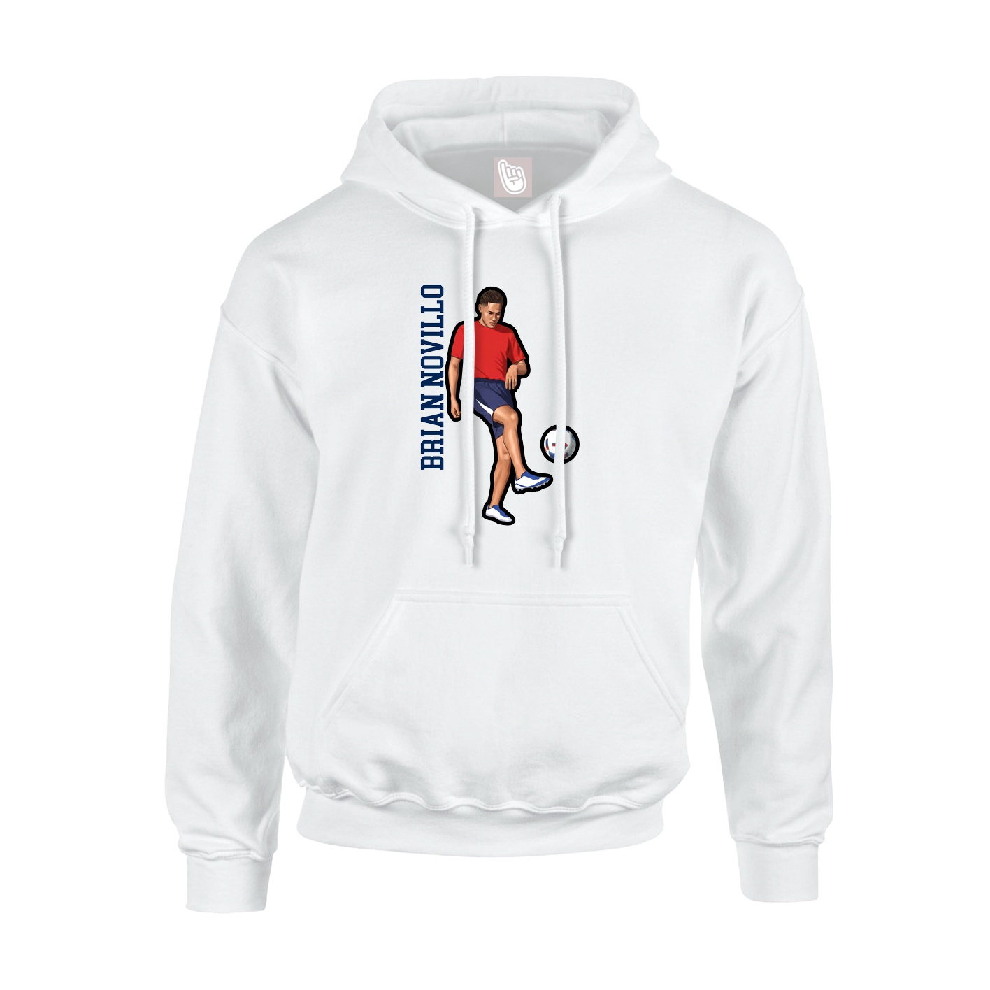 Youth Hoodie — Name Vertical in White