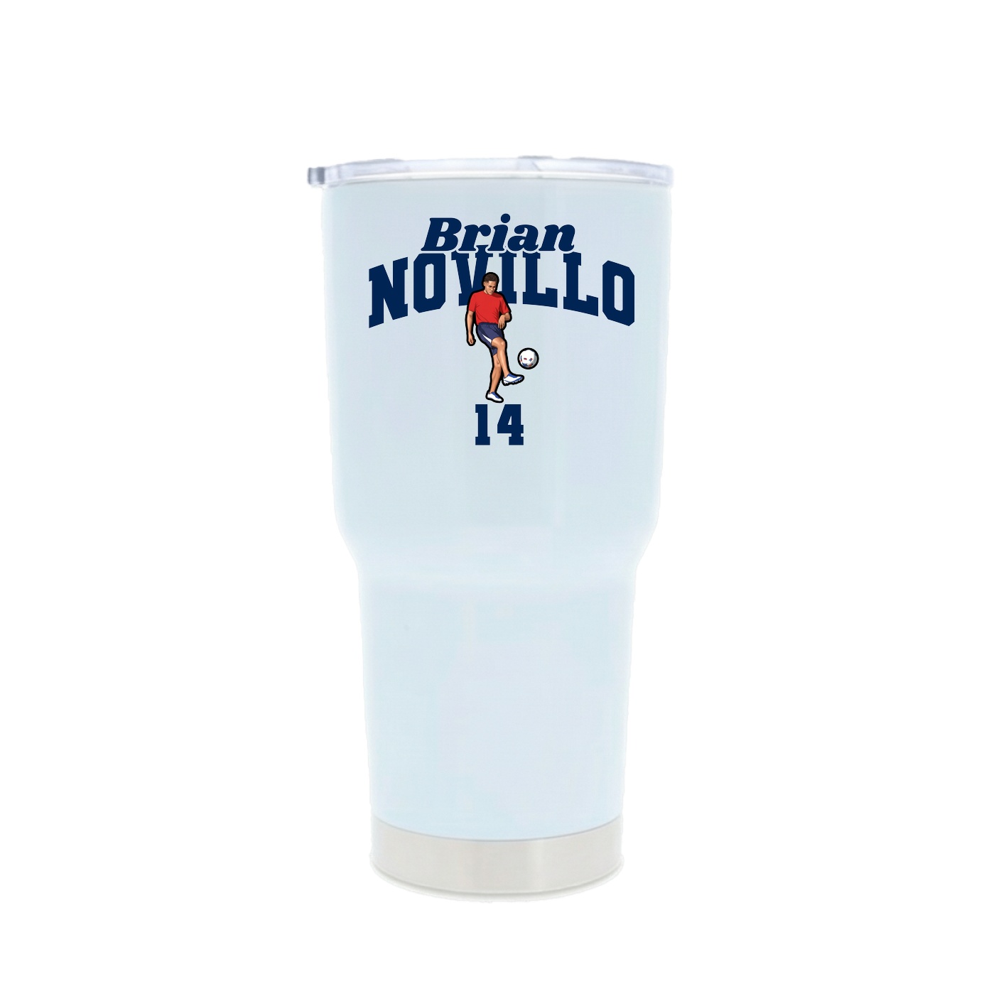 30oz Stainless Steel Tumbler — Signature Arch in White