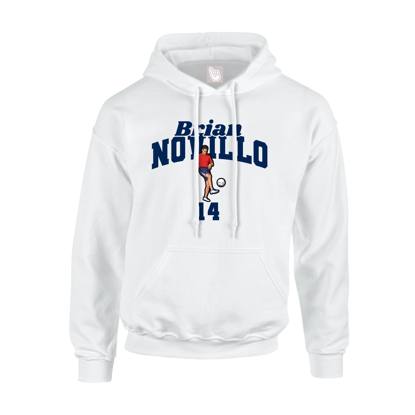 Youth Hoodie — Signature Arch in White