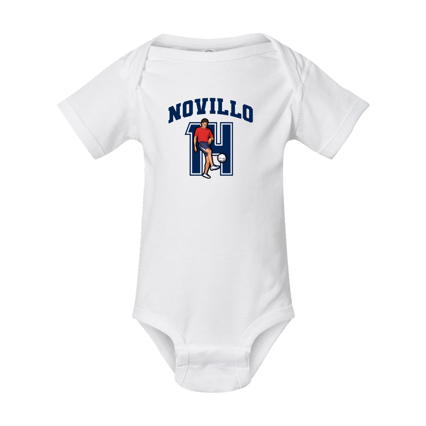 Baby Onesie — Number in White