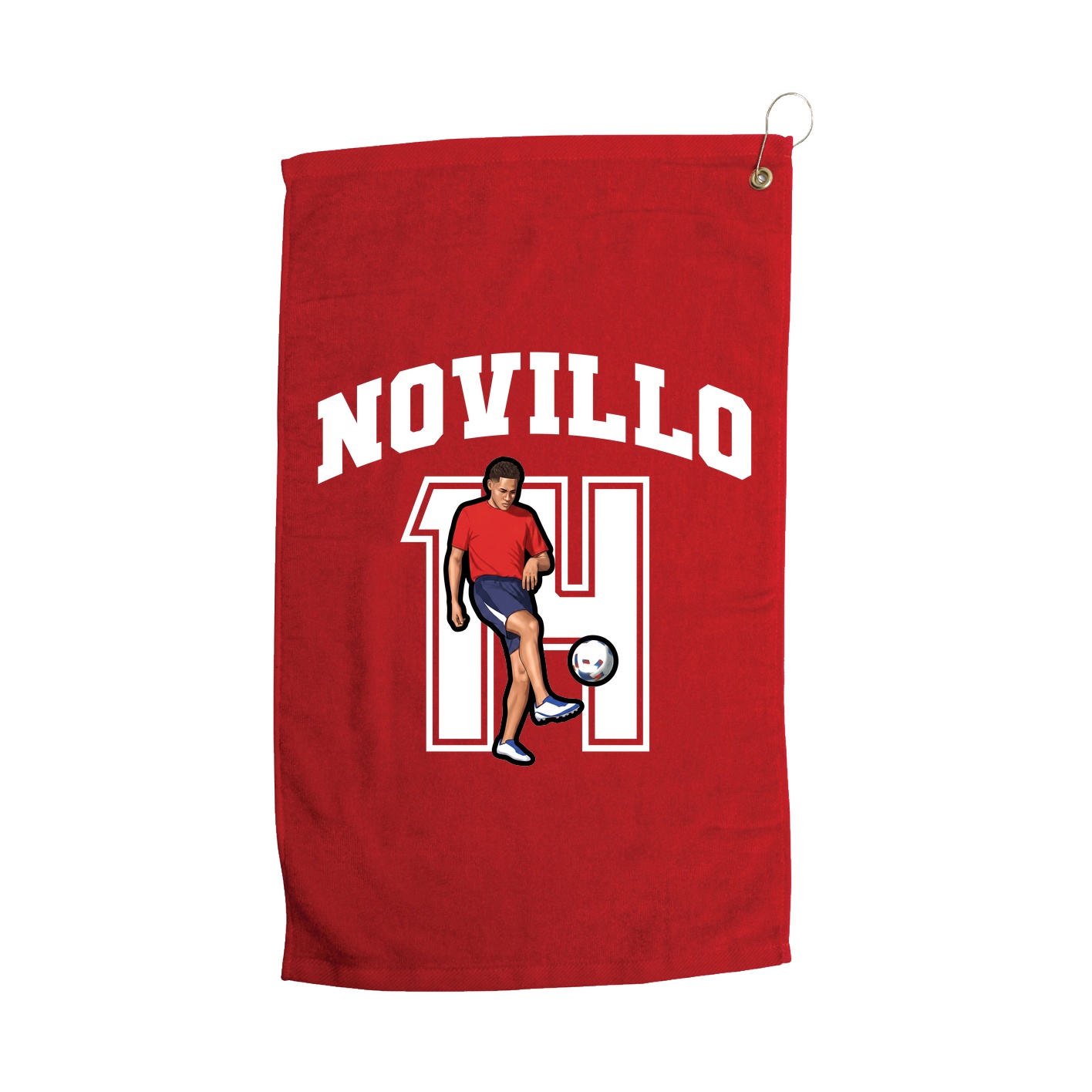 Golf Towel — Number in Red