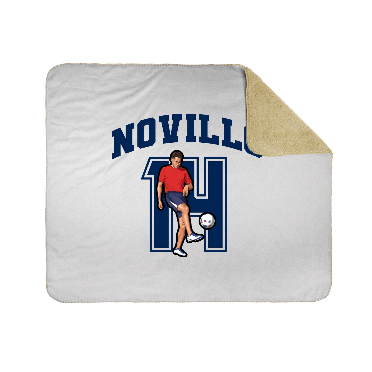 Throw Blanket — Number in White