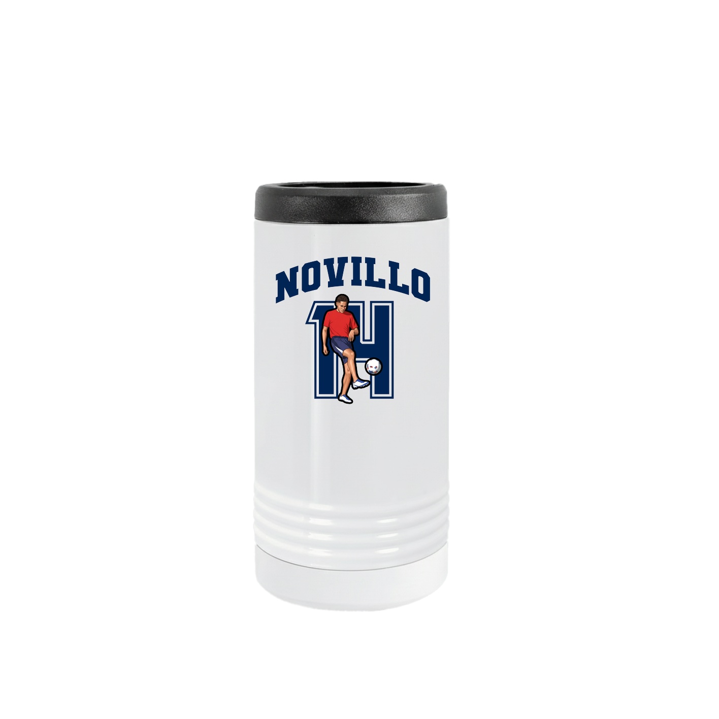 Slim Beverage Holder — Number in White