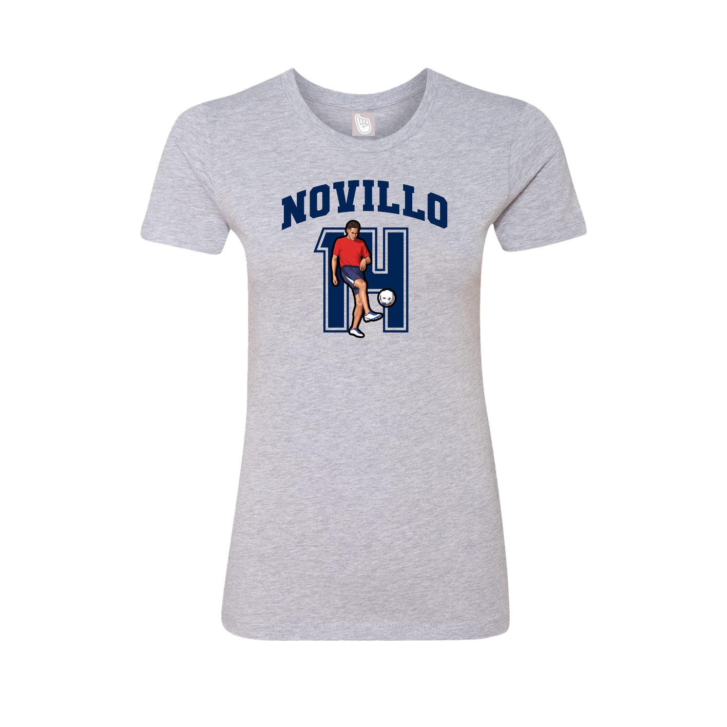 Fitted Women's Tee — Number in Grey