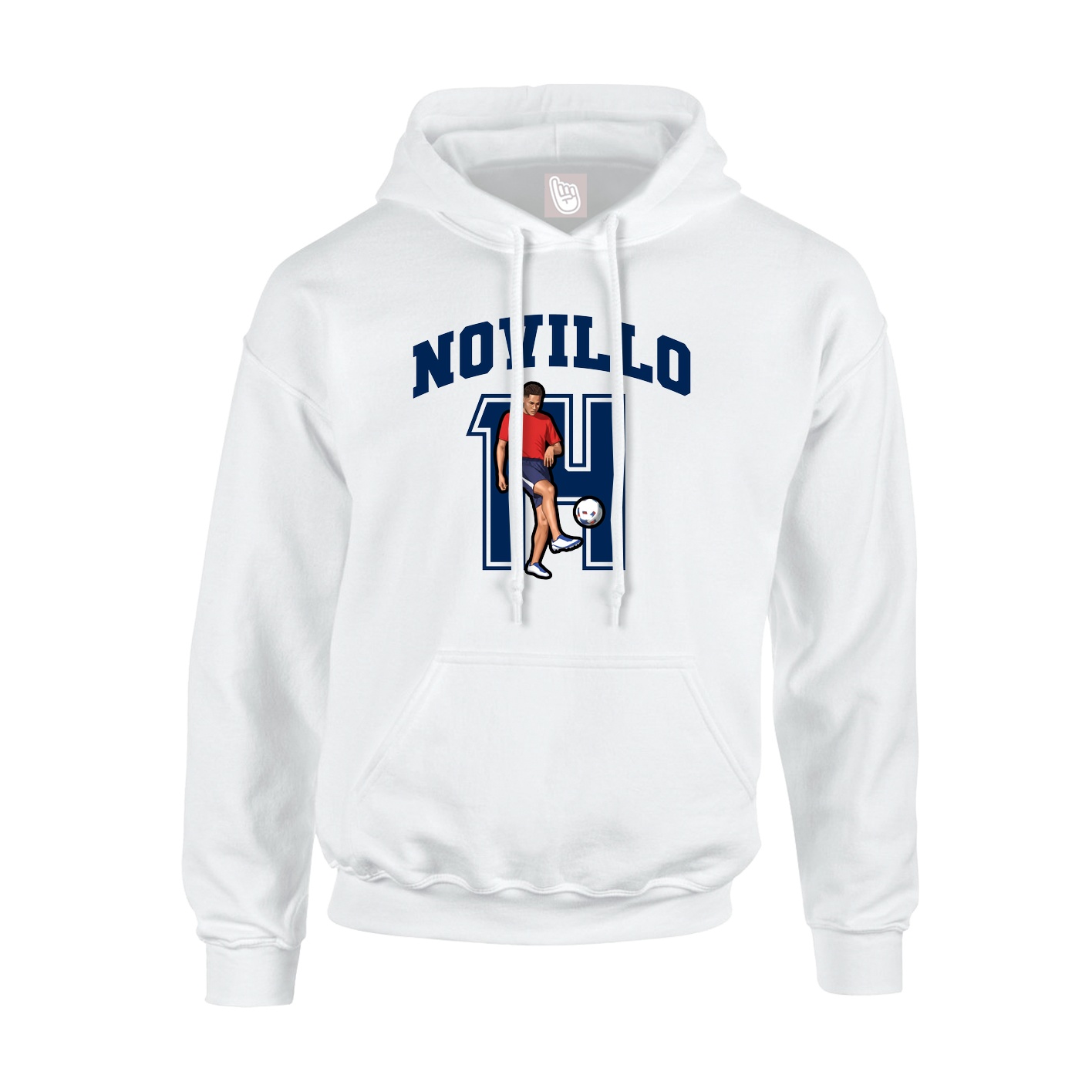 Hoodie — Number in White