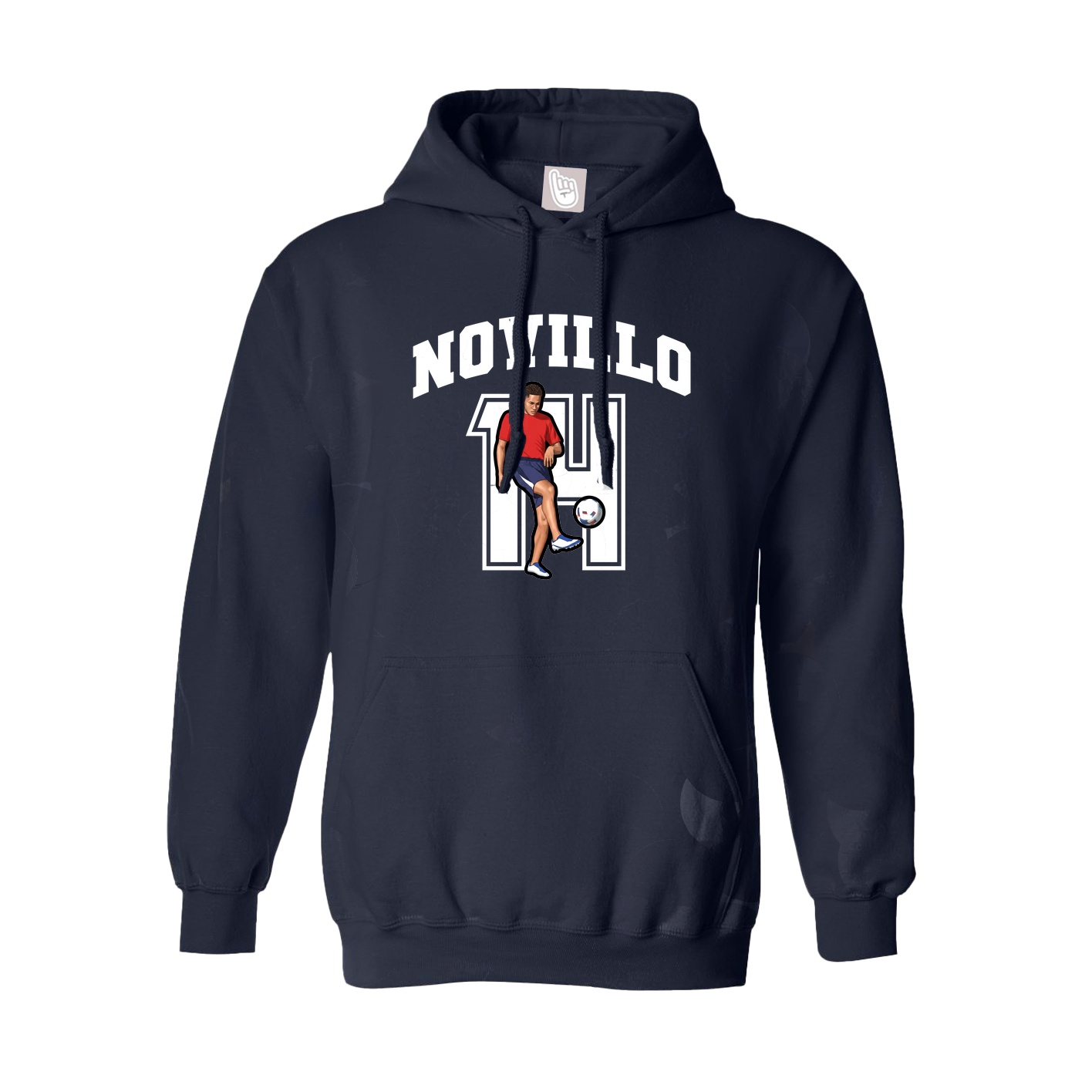 Youth Hoodie — Number in Navy