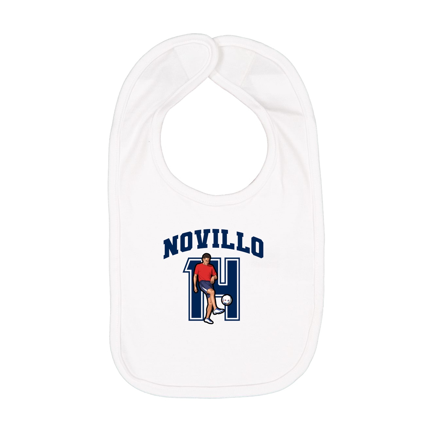 Infant Bib — Number in White