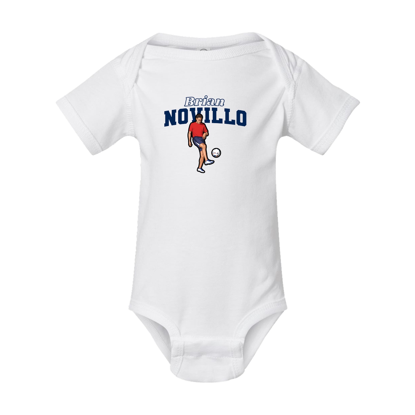 Baby Onesie — Name Arch in White