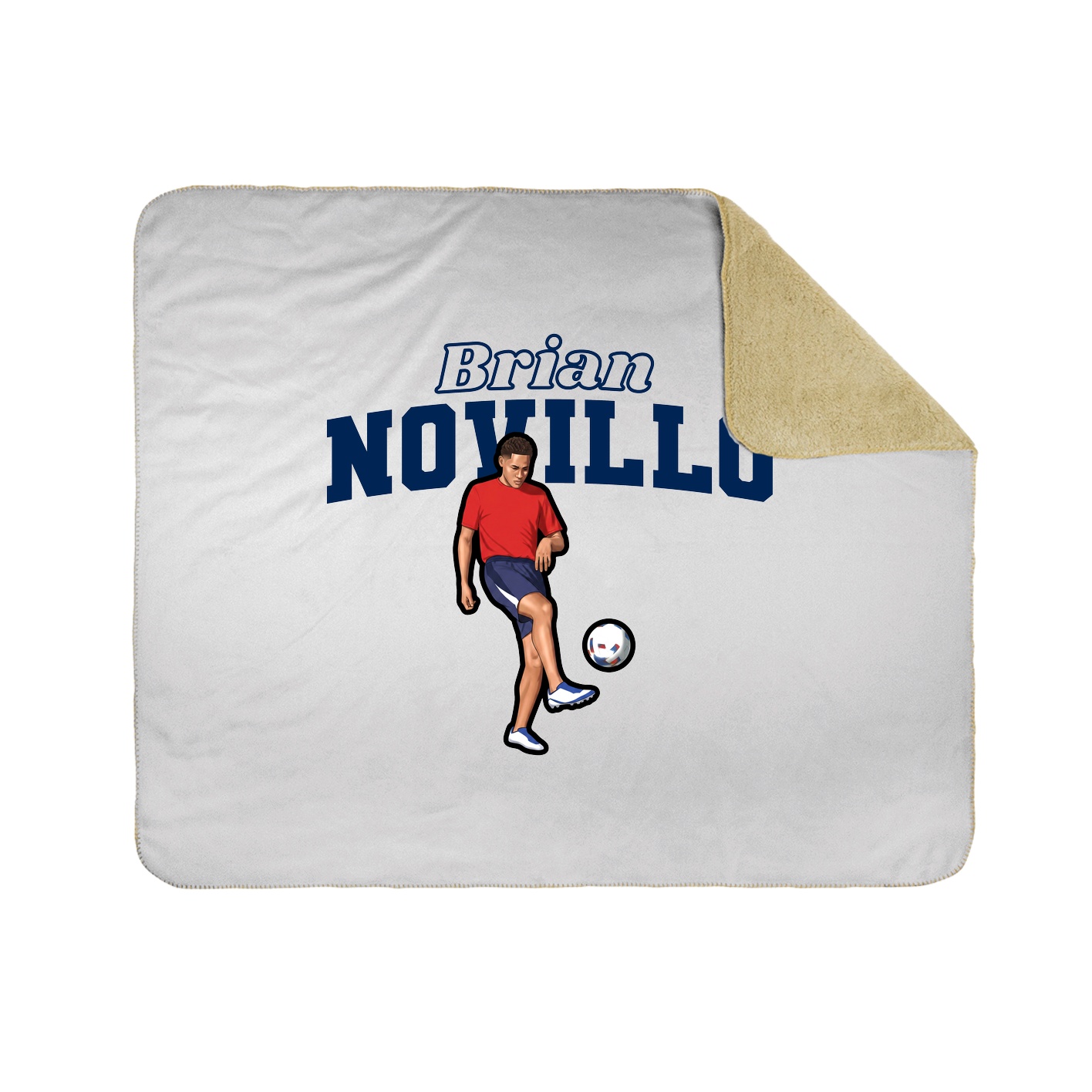 Throw Blanket — Name Arch in White
