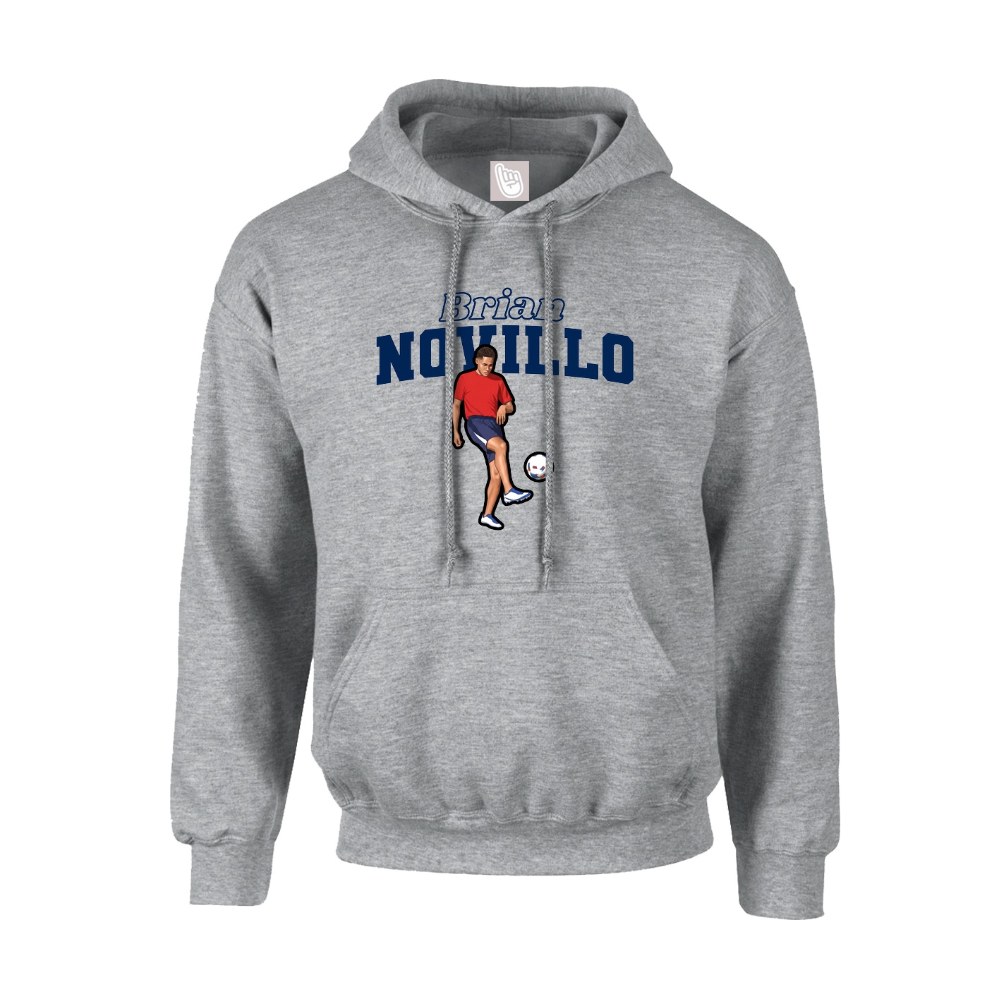 Hoodie — Name Arch in Grey