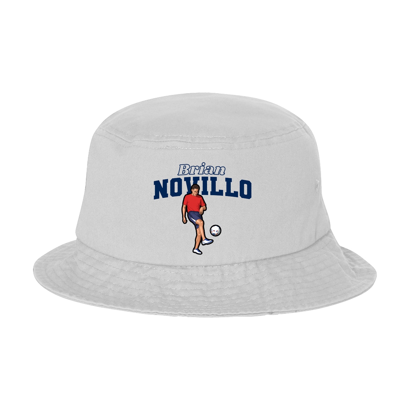 Bucket Cap — Name Arch in White