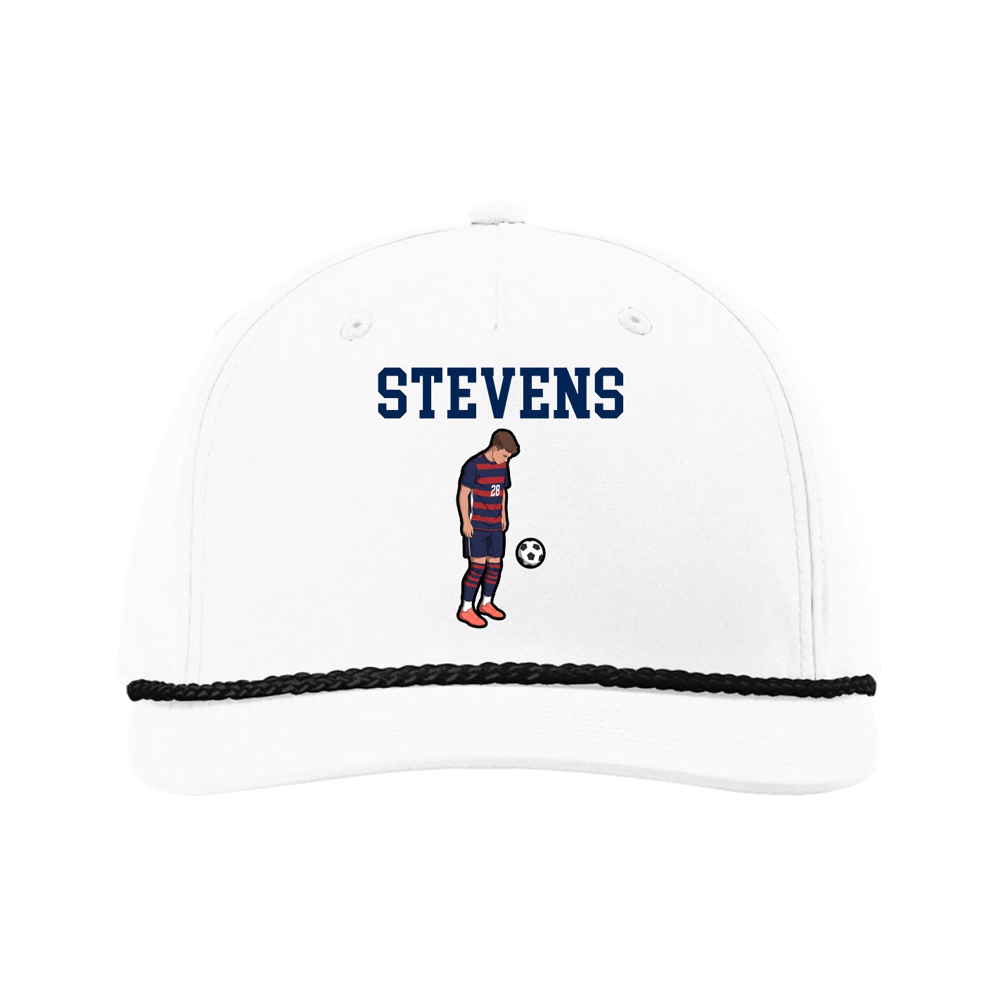 Five-Panel Classic Rope Cap — Shirsey in White