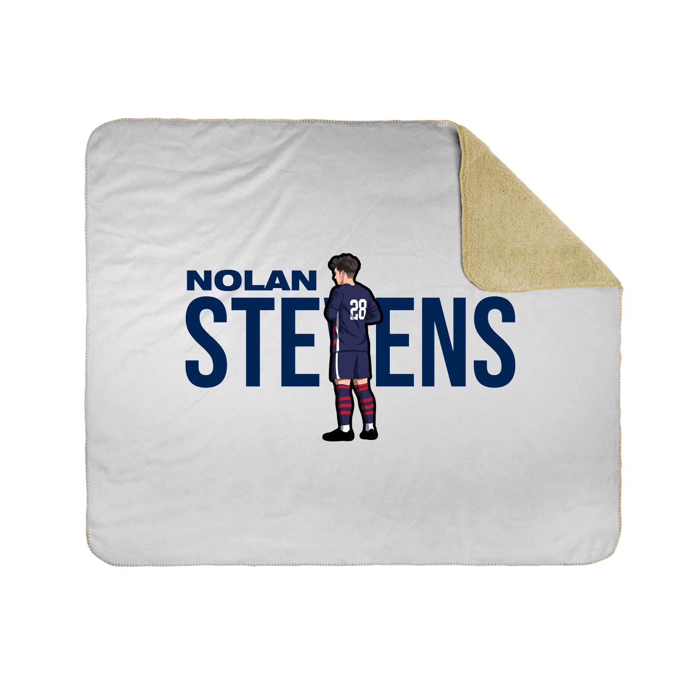 Throw Blanket — Player Name in White