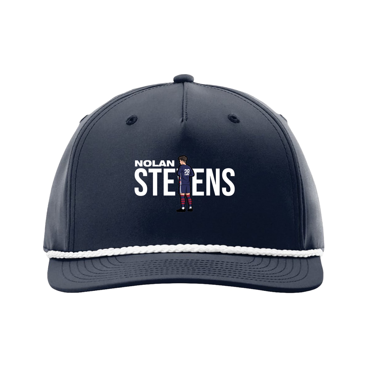 Five-Panel Classic Rope Cap — Player Name in Navy