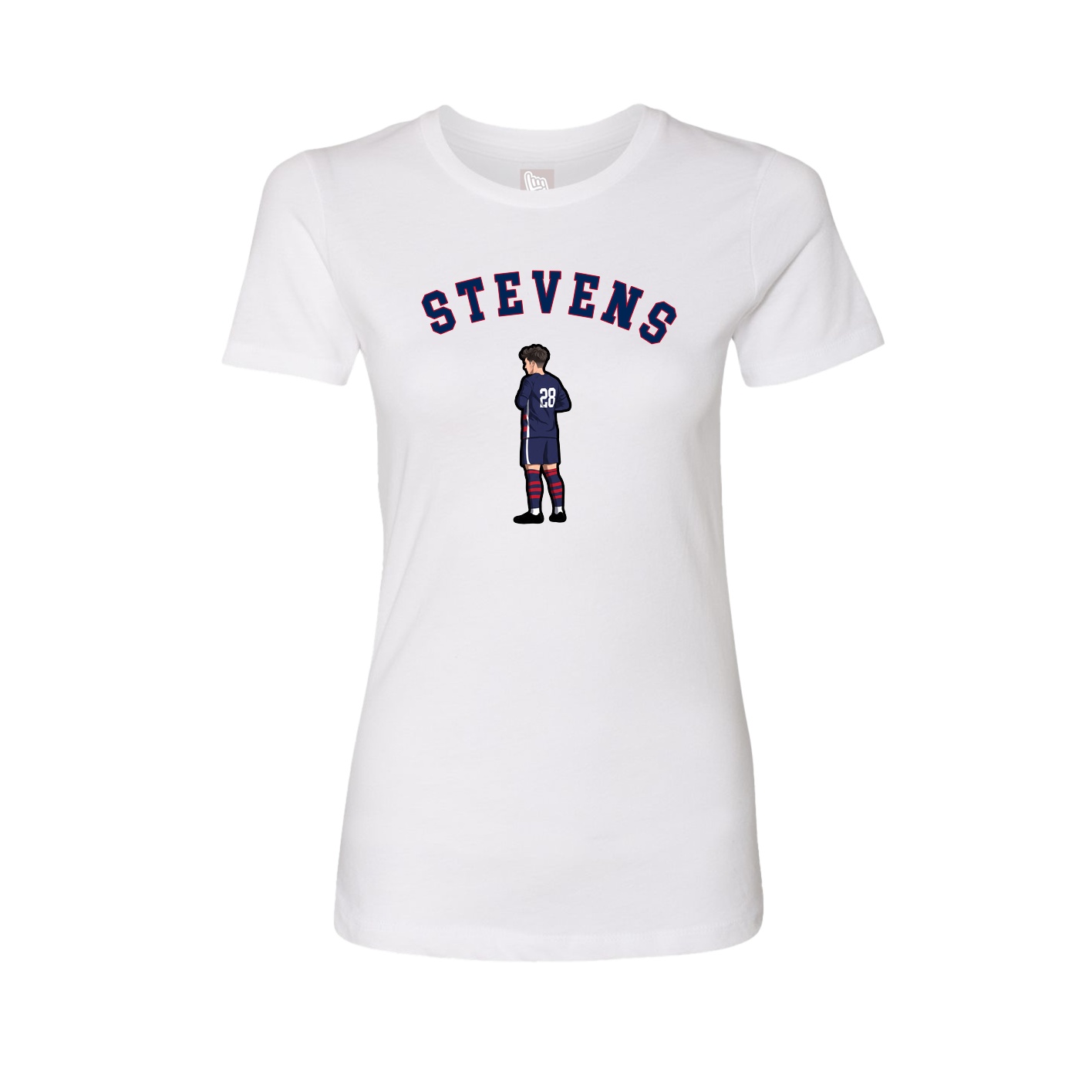 Fitted Women's Tee — Shirsey Arch in White