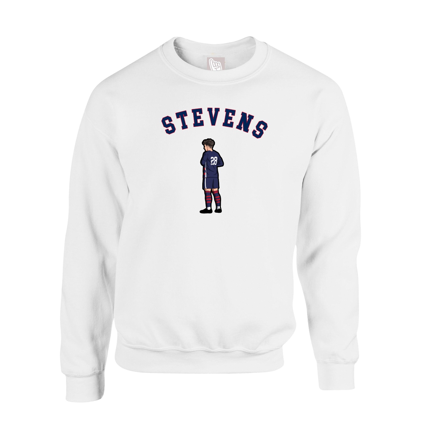 Fleece Crew — Shirsey Arch in White