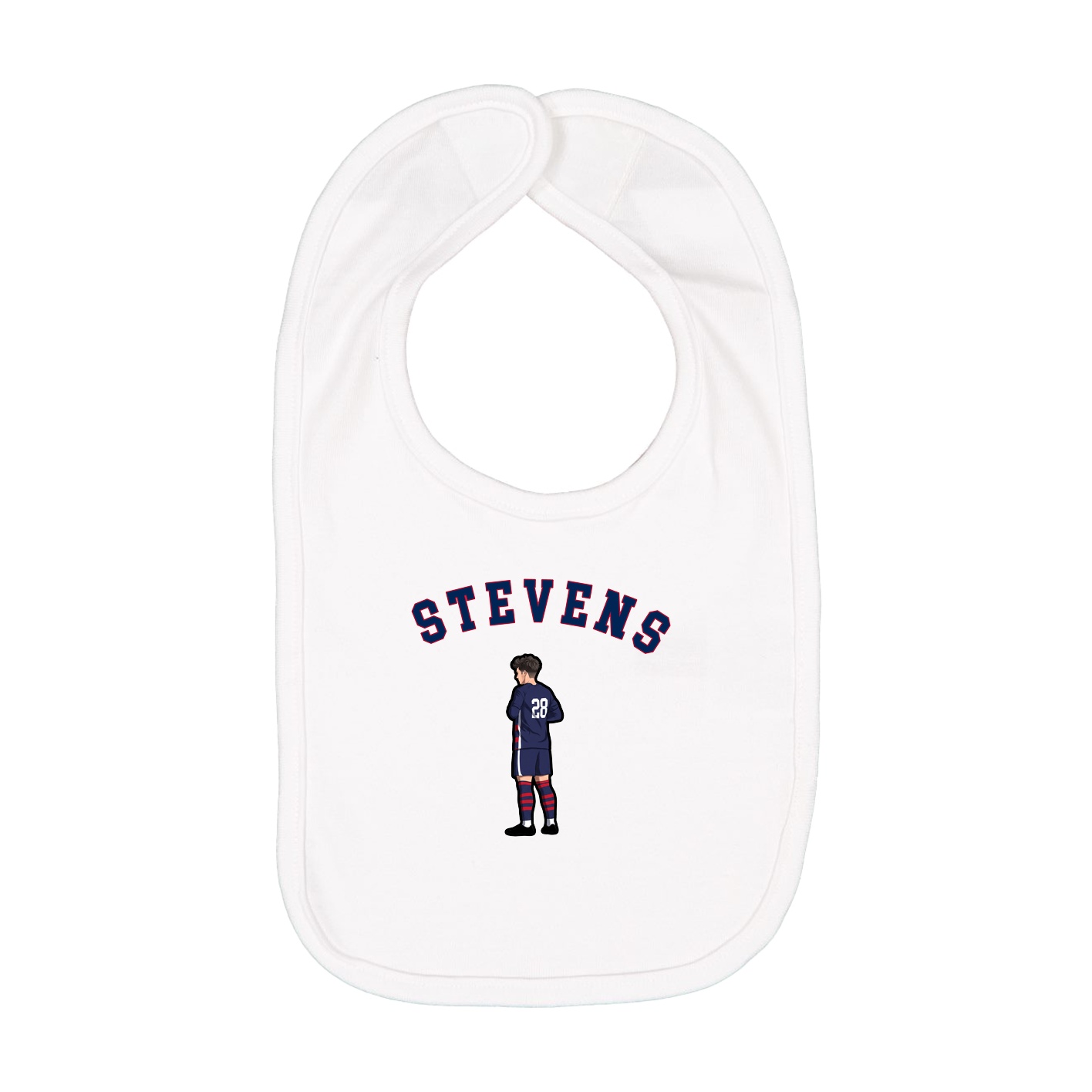 Infant Bib — Shirsey Arch in White