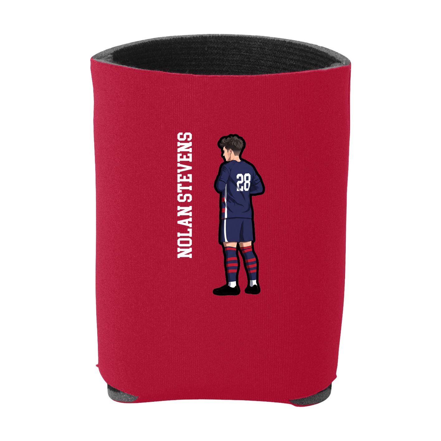 Can Holder — Name Vertical in Red