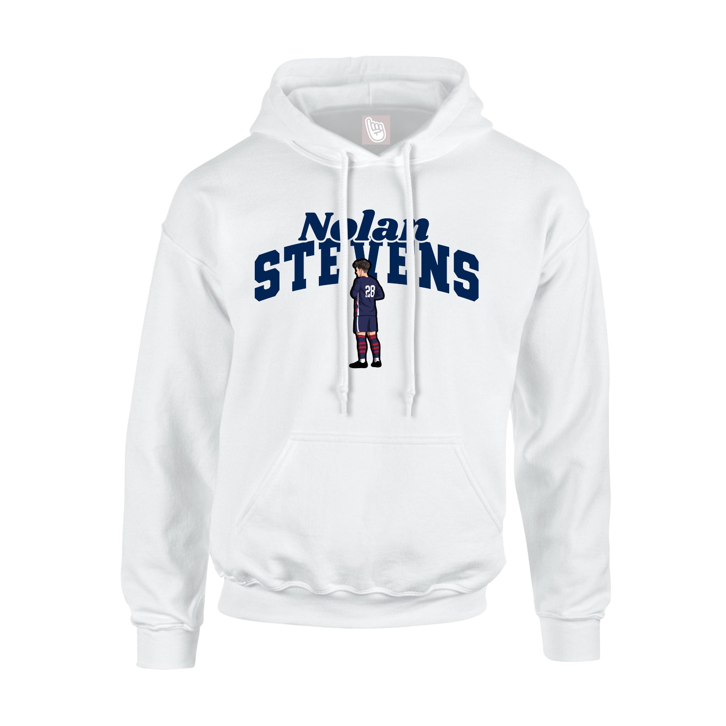 Youth Hoodie — Signature Arch in White