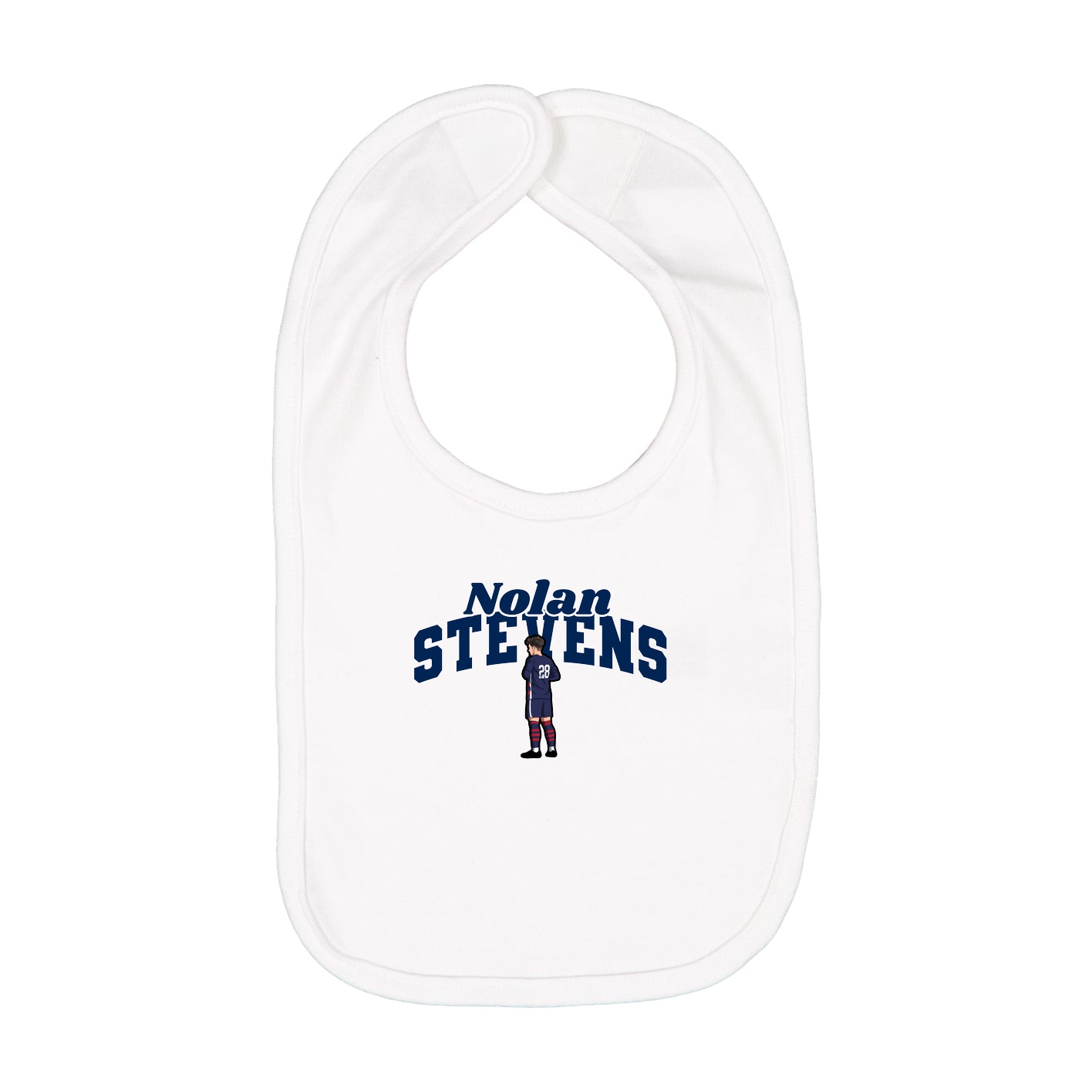 Infant Bib — Signature Arch in White