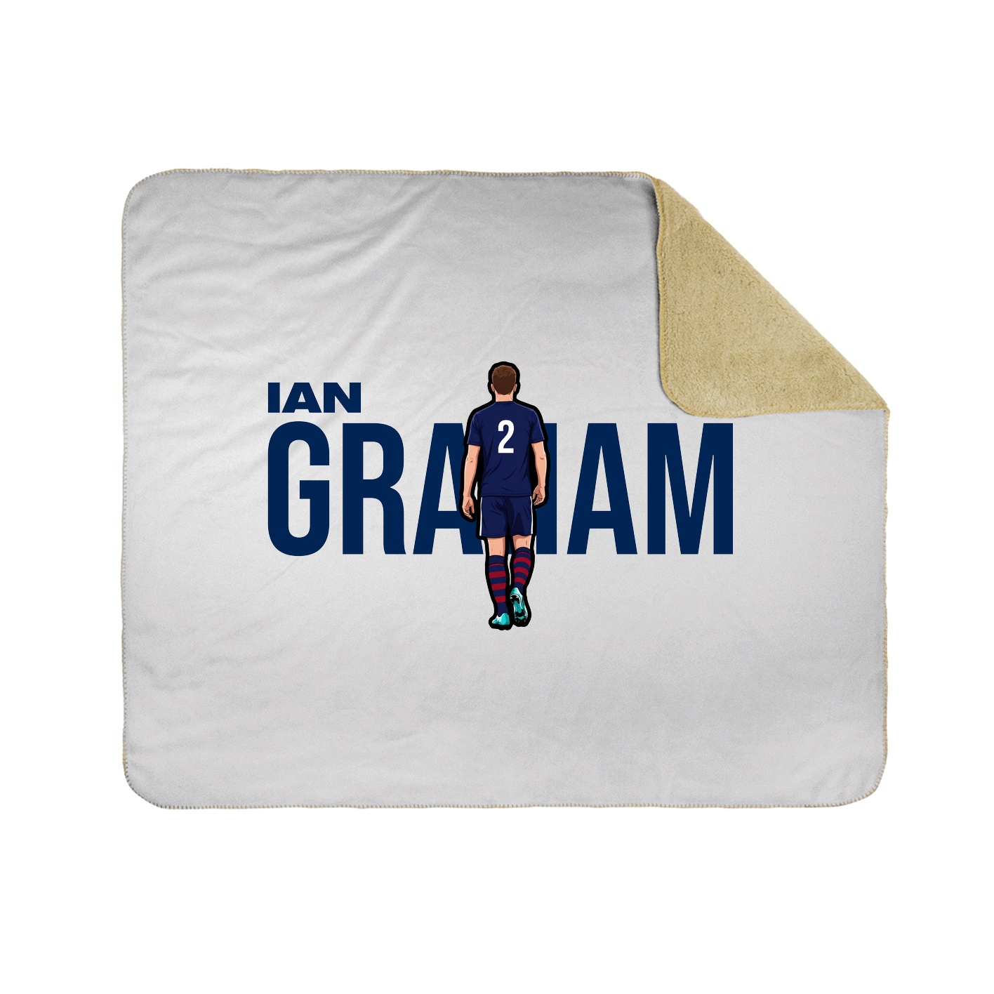 Throw Blanket — Player Name in White