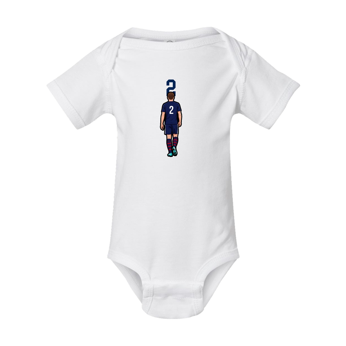 Baby Onesie — Number Top in White