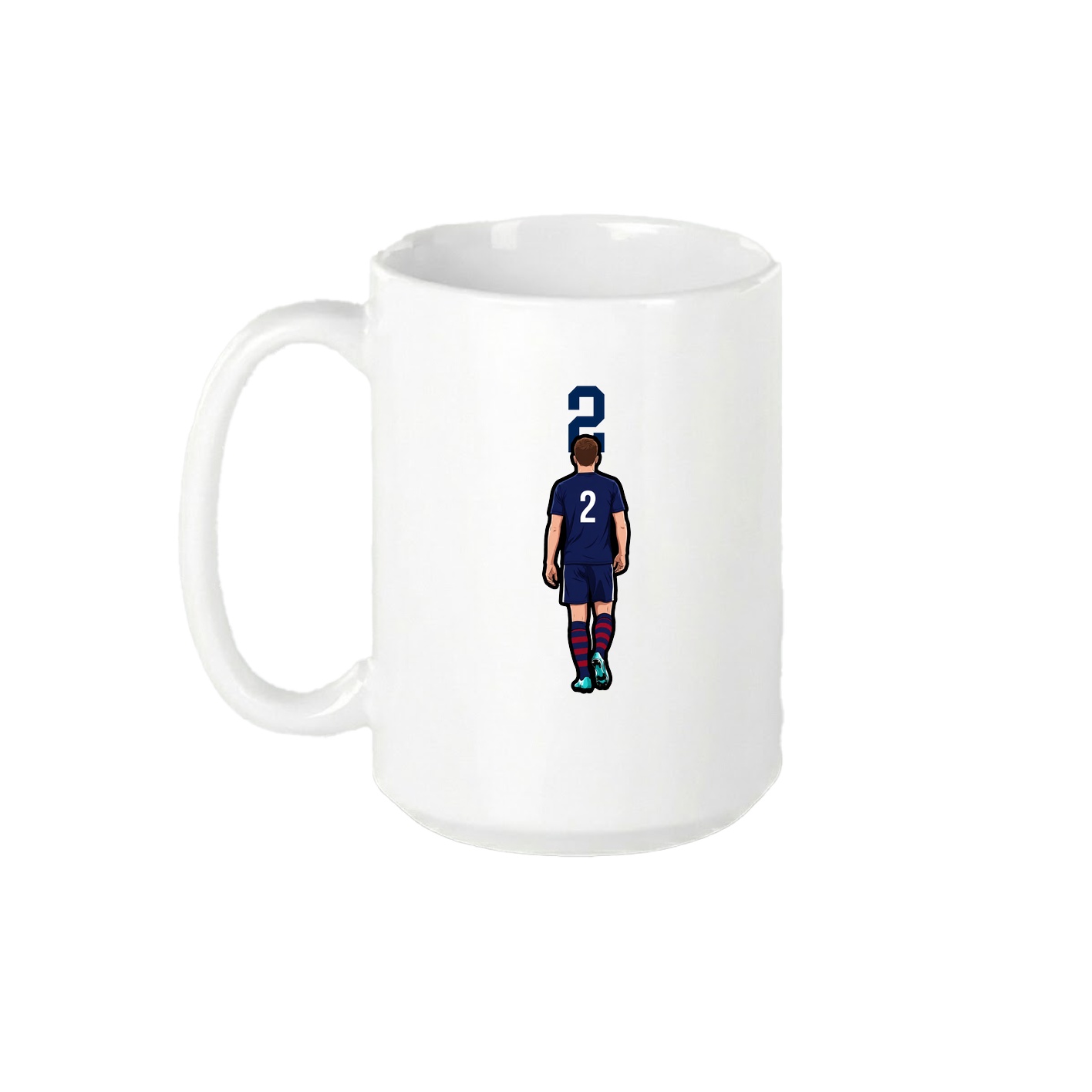 15oz Coffee Mug — Number Top in White