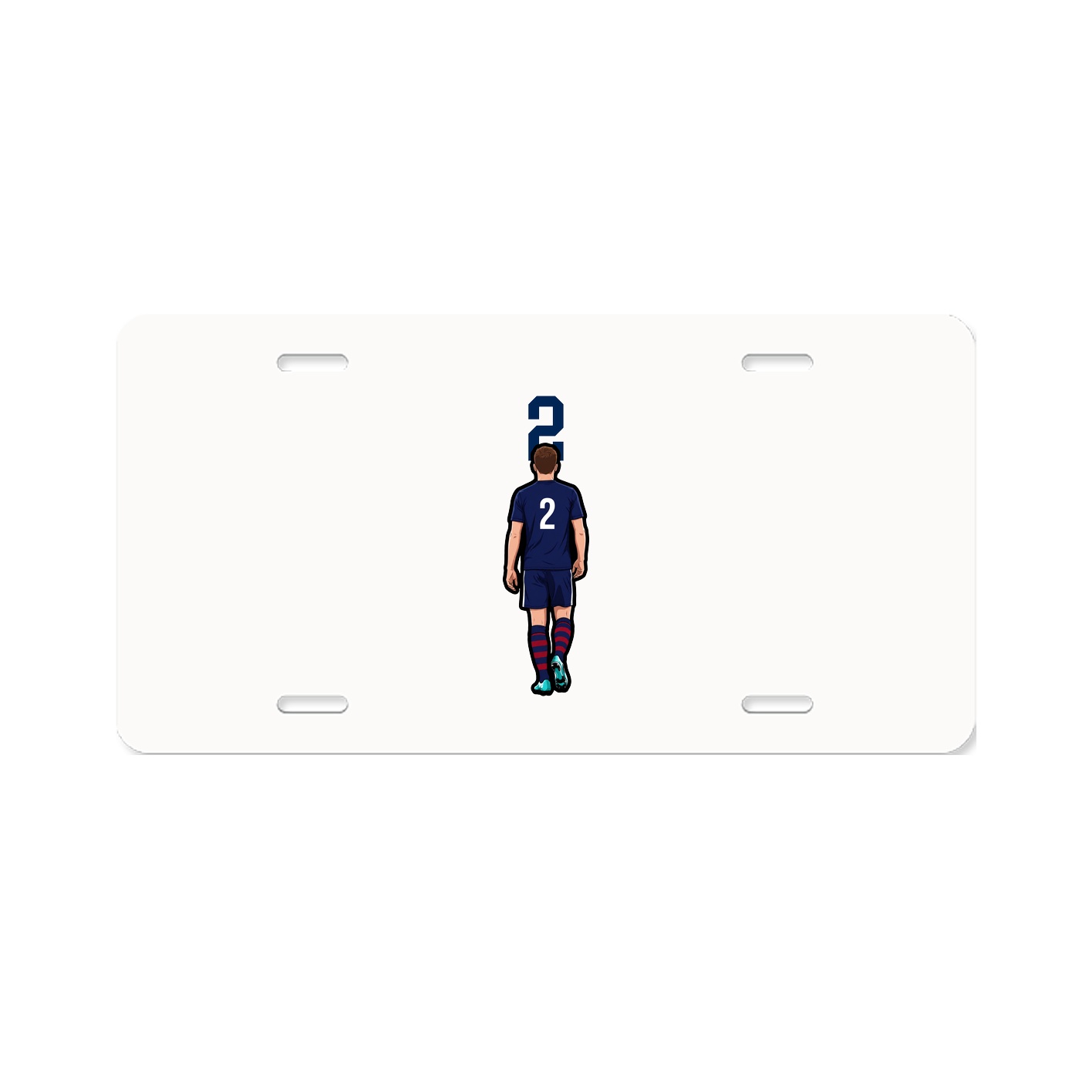 License Plate — Number Top in Classic