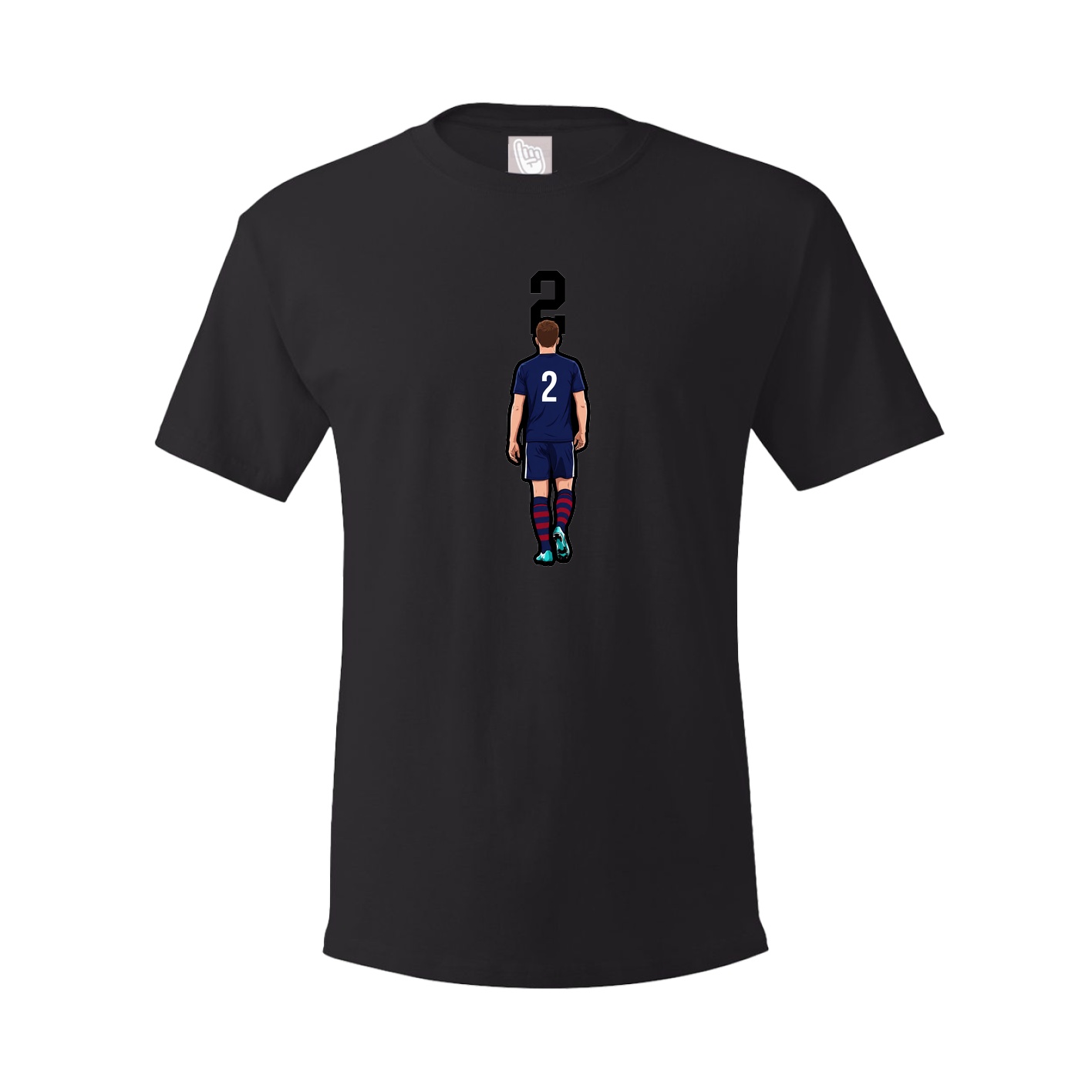Youth Tee — Number Top in Black