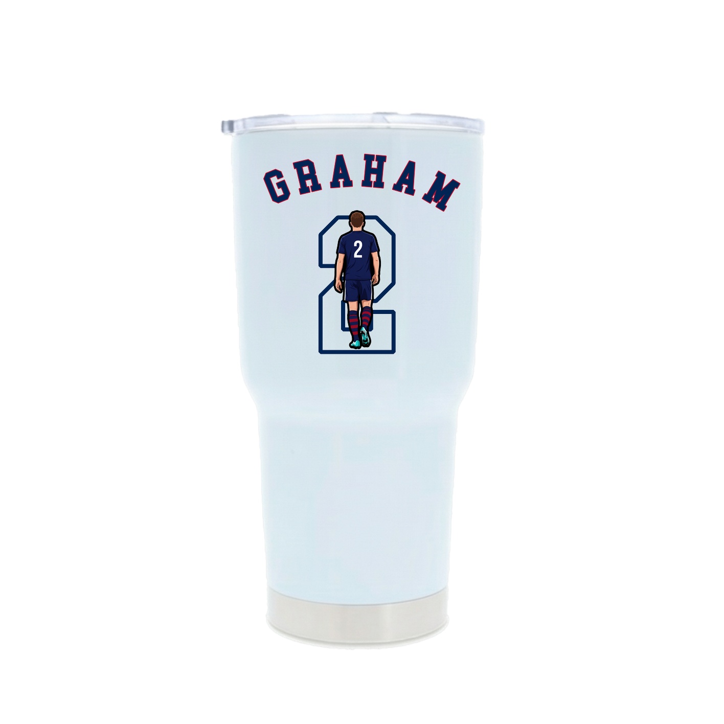 30oz Stainless Steel Tumbler — Shirsey Arch in White