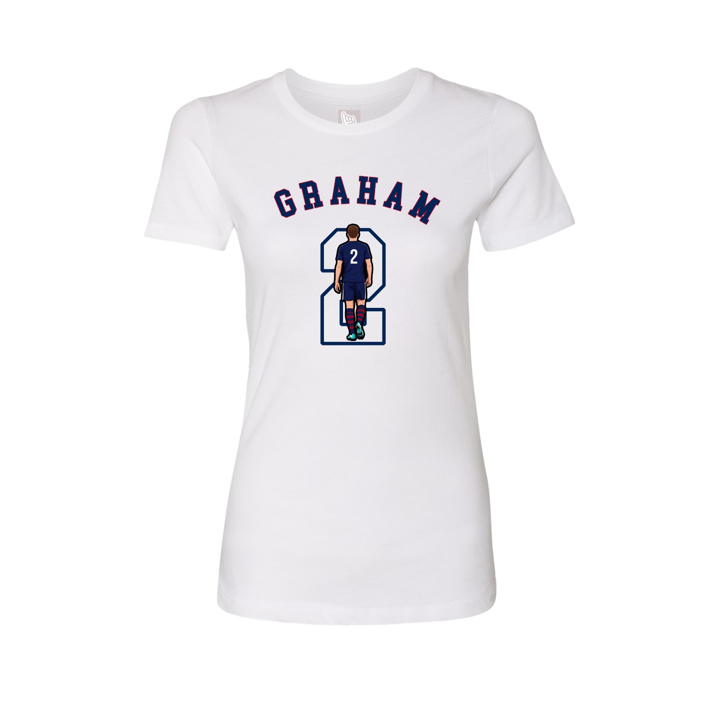 Fitted Women's Tee — Shirsey Arch in White