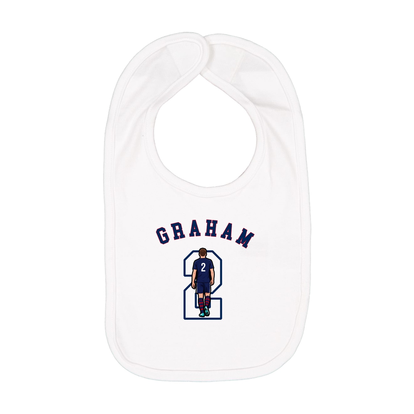 Infant Bib — Shirsey Arch in White