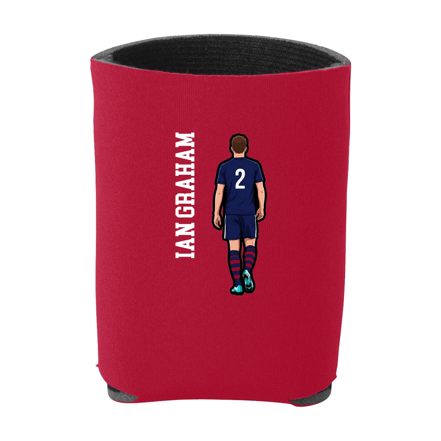 Can Holder — Name Vertical in Red