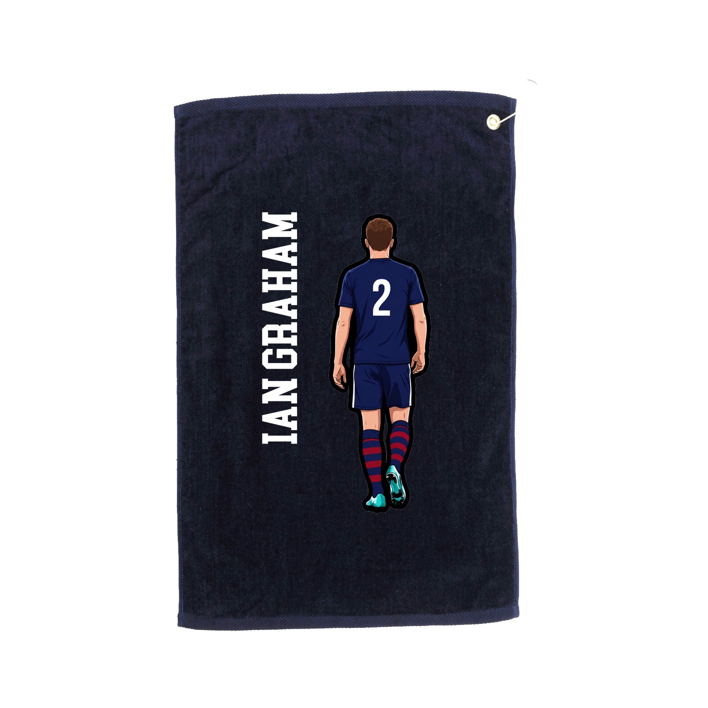 Golf Towel — Name Vertical in Navy