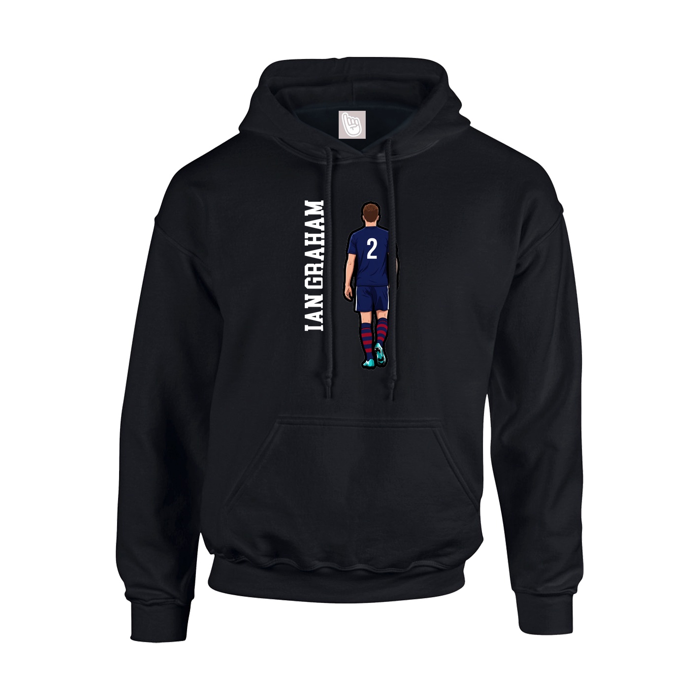 Youth Hoodie — Name Vertical in Black