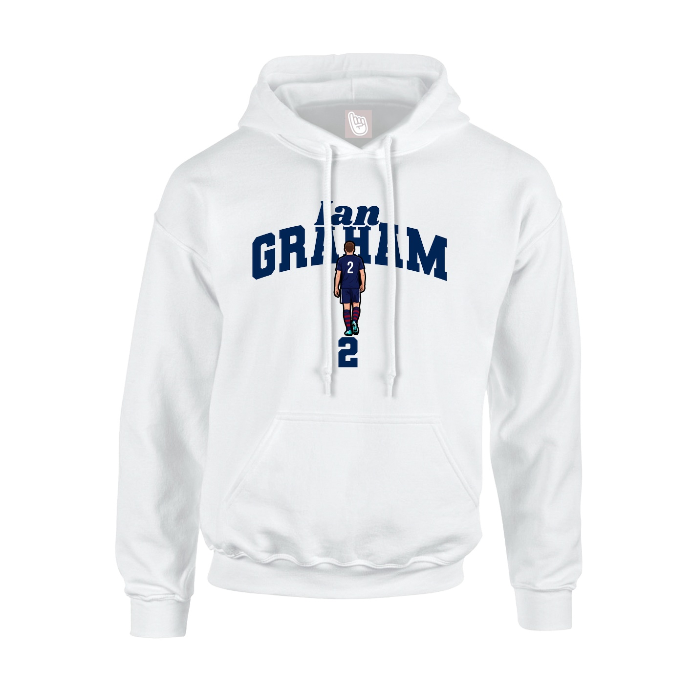 Youth Hoodie — Signature Arch in White