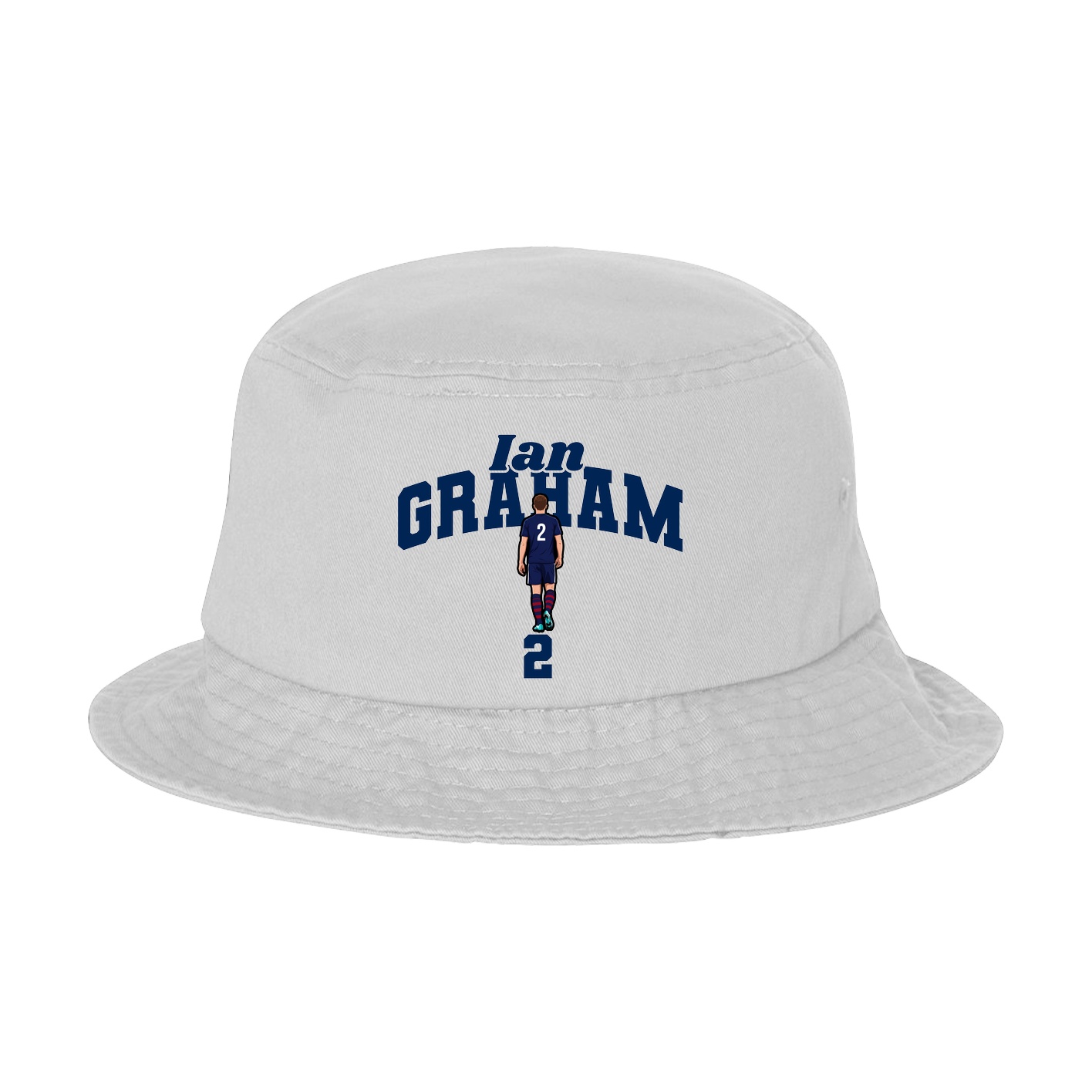 Bucket Cap — Signature Arch in White