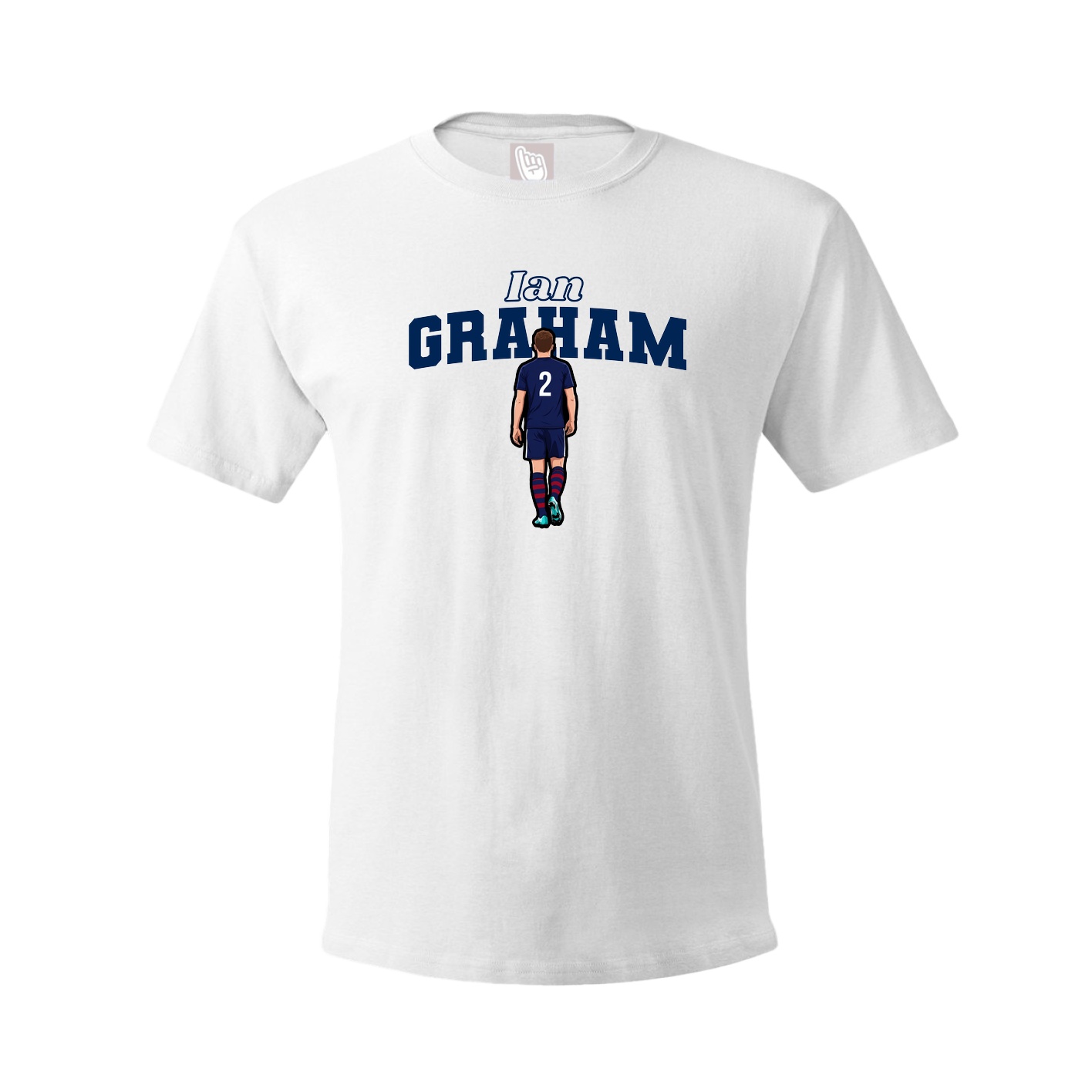 Youth Tee — Name Arch in White
