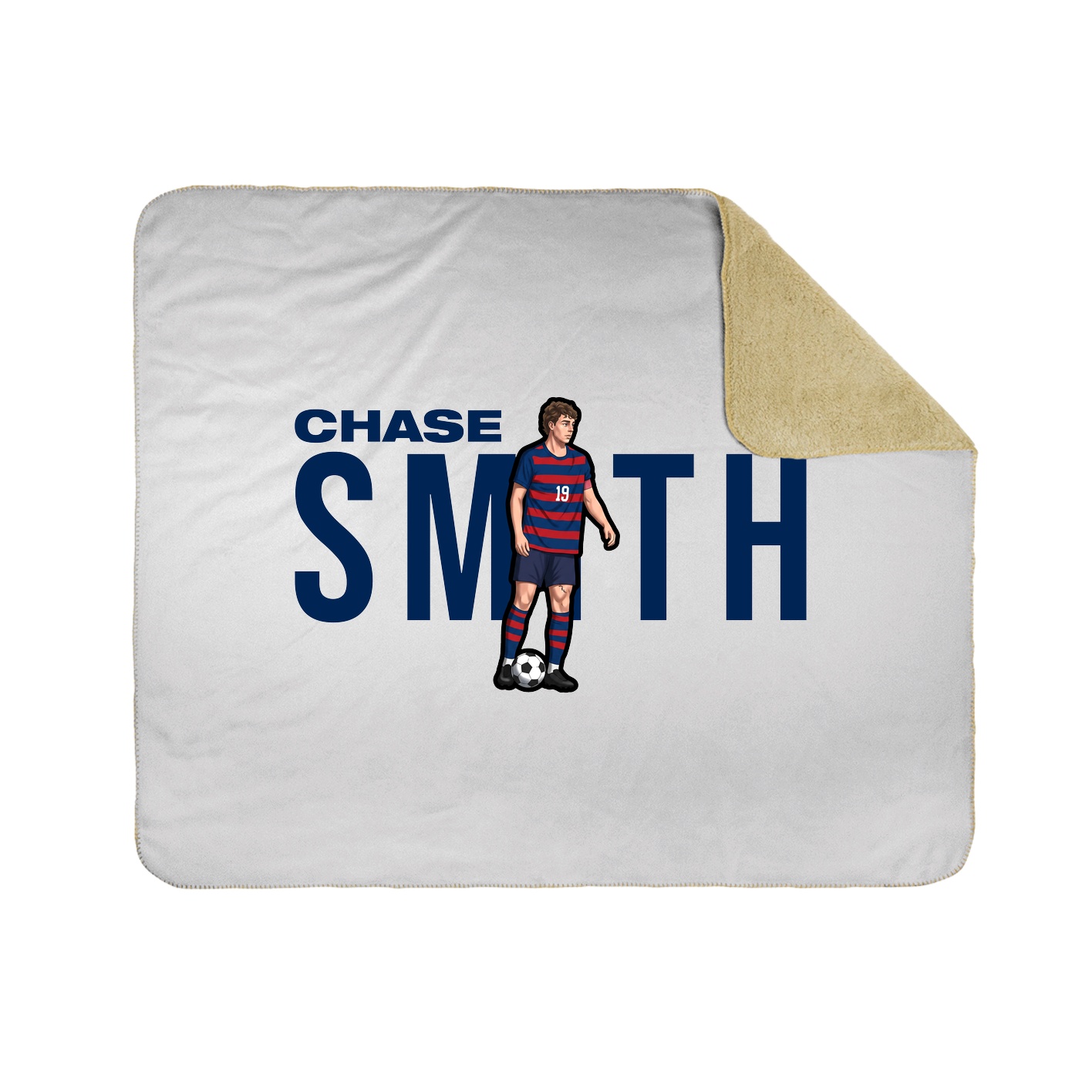 Throw Blanket — Player Name in White