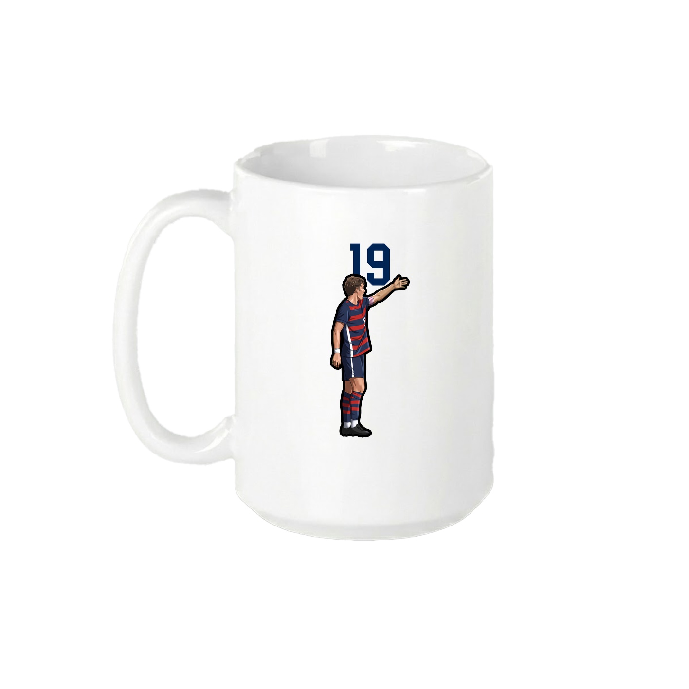15oz Coffee Mug — Number Top in White