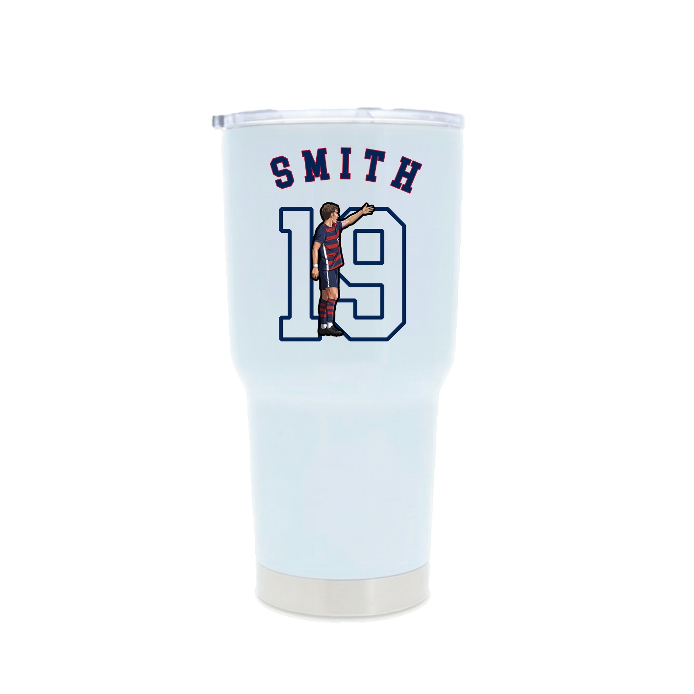 30oz Stainless Steel Tumbler — Shirsey Arch in White