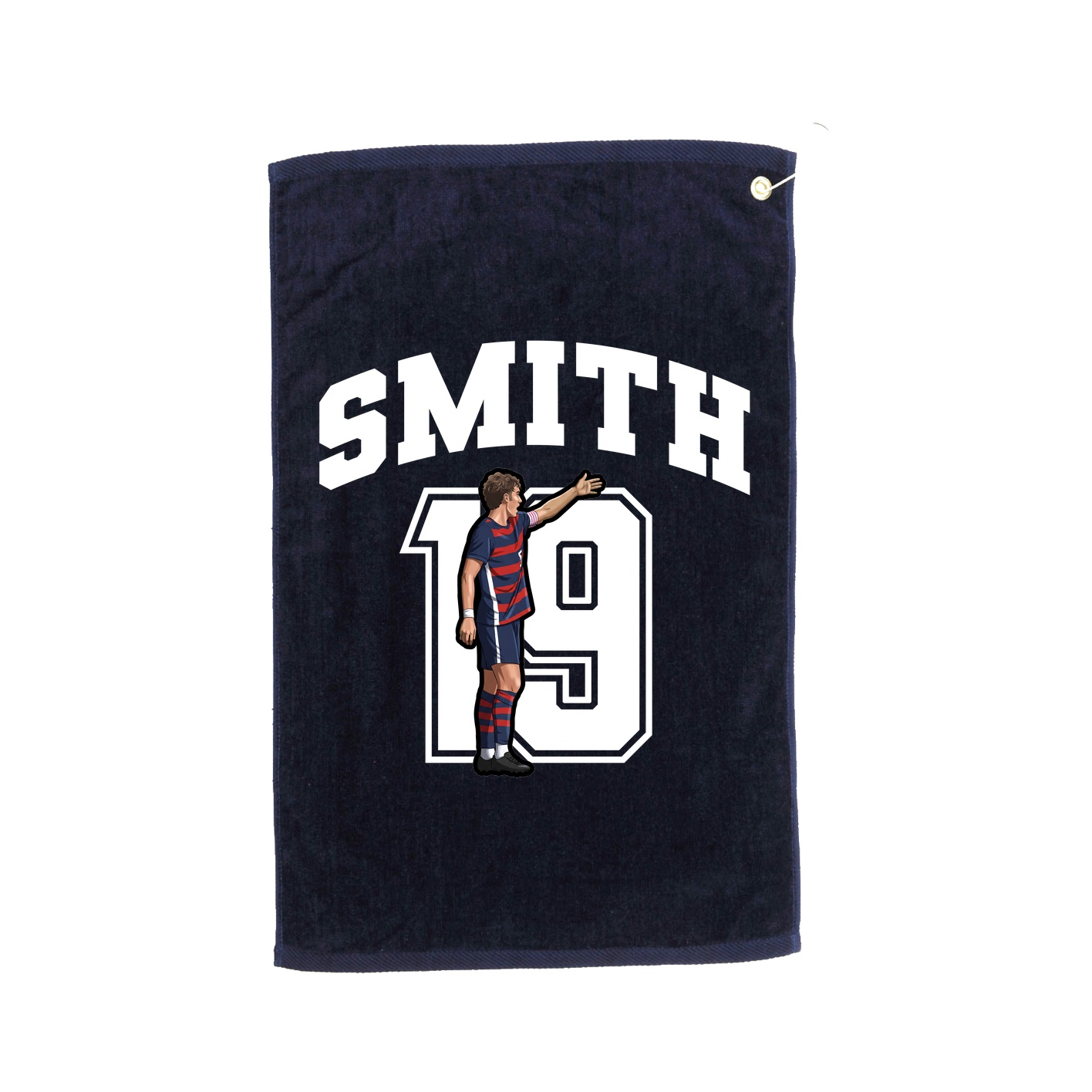 Golf Towel — Number in Navy
