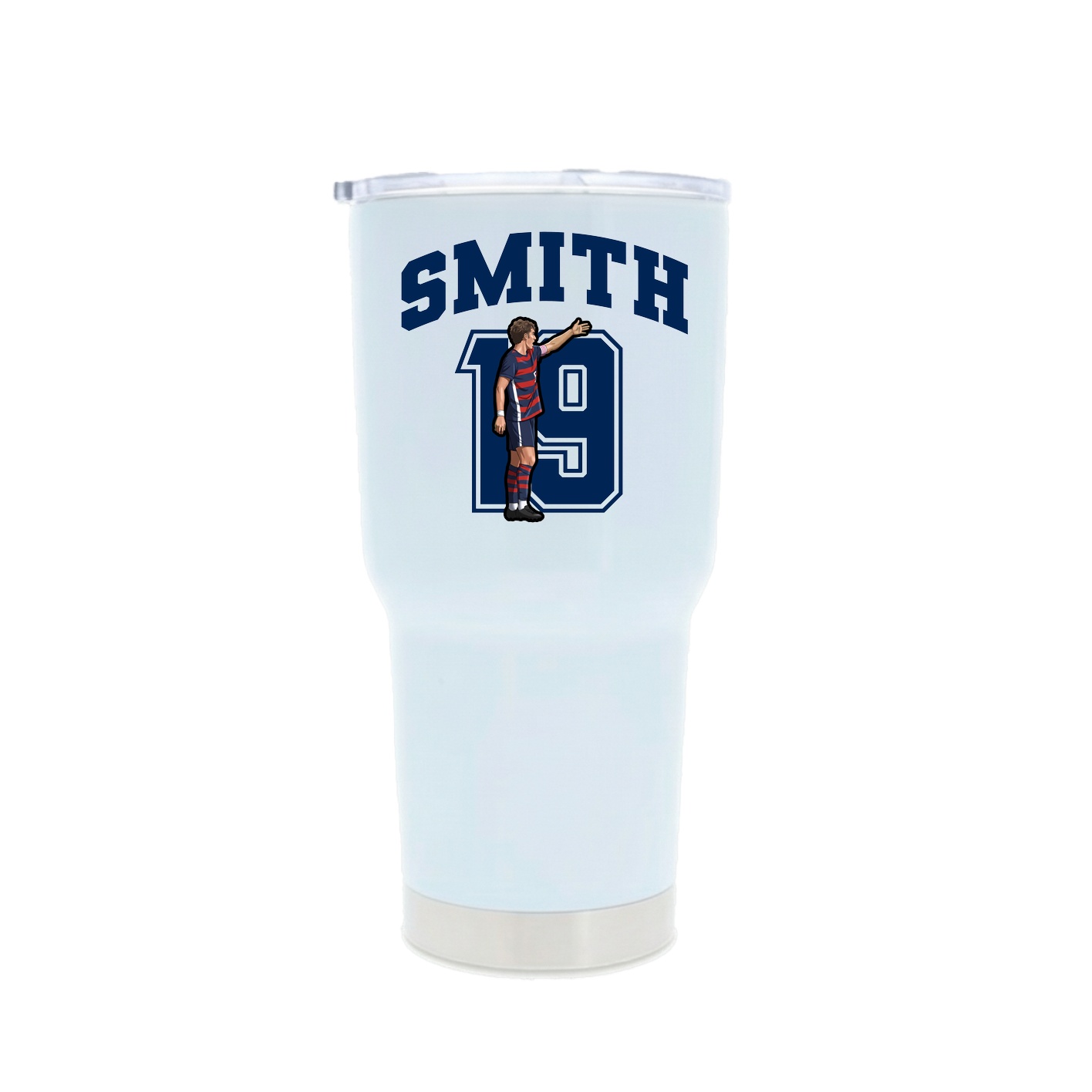30oz Stainless Steel Tumbler — Number in White