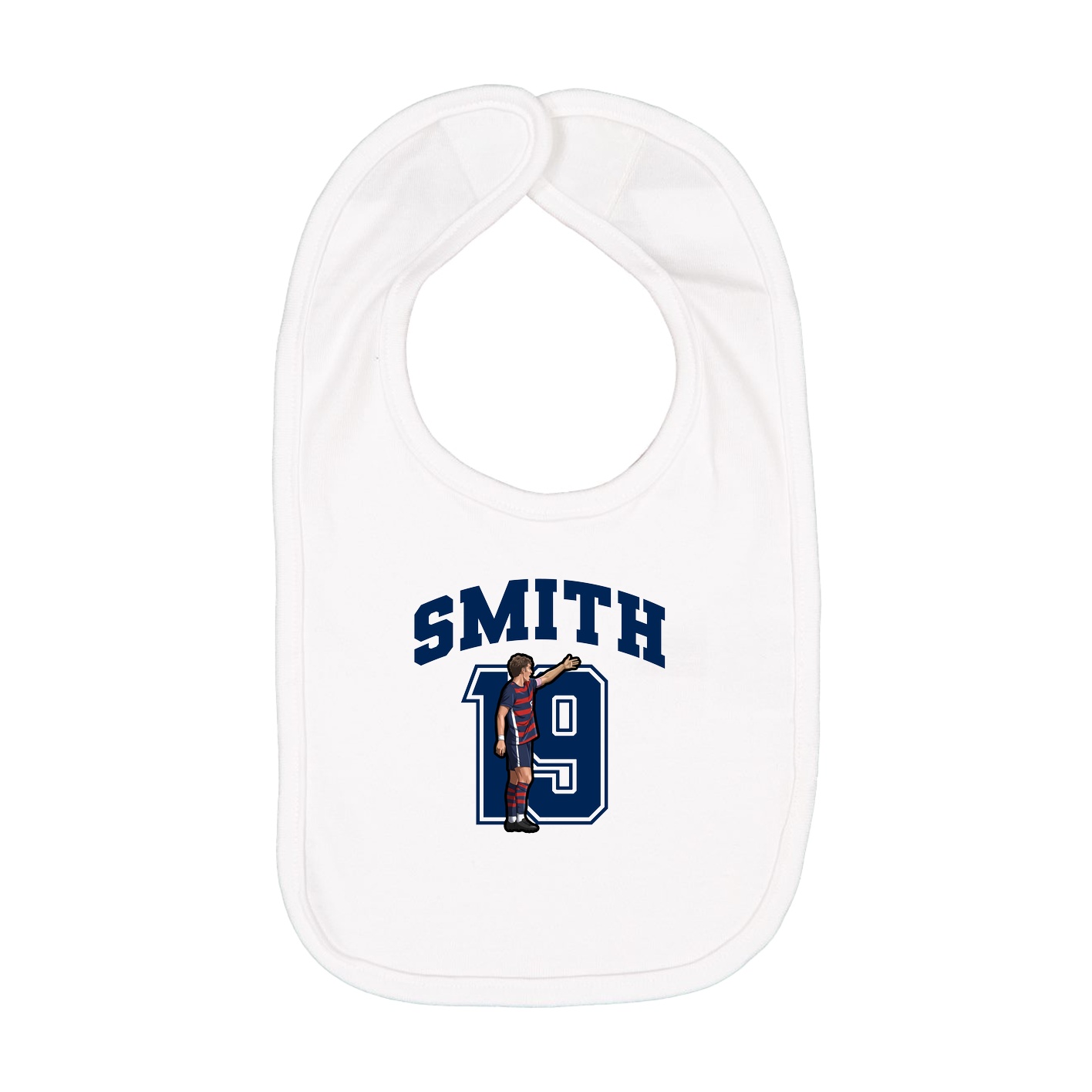 Infant Bib — Number in White