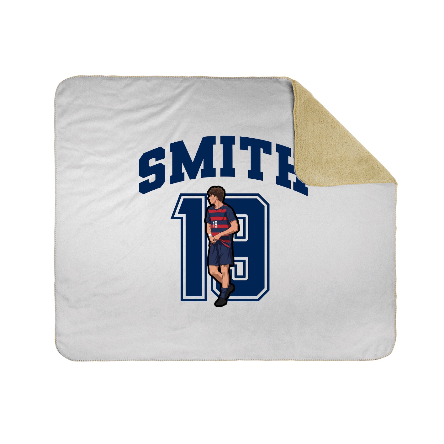 Throw Blanket — Number in White
